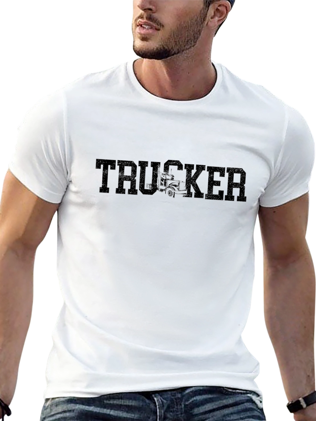 Trucker Graphic Tee - Classic Black T-Shirt