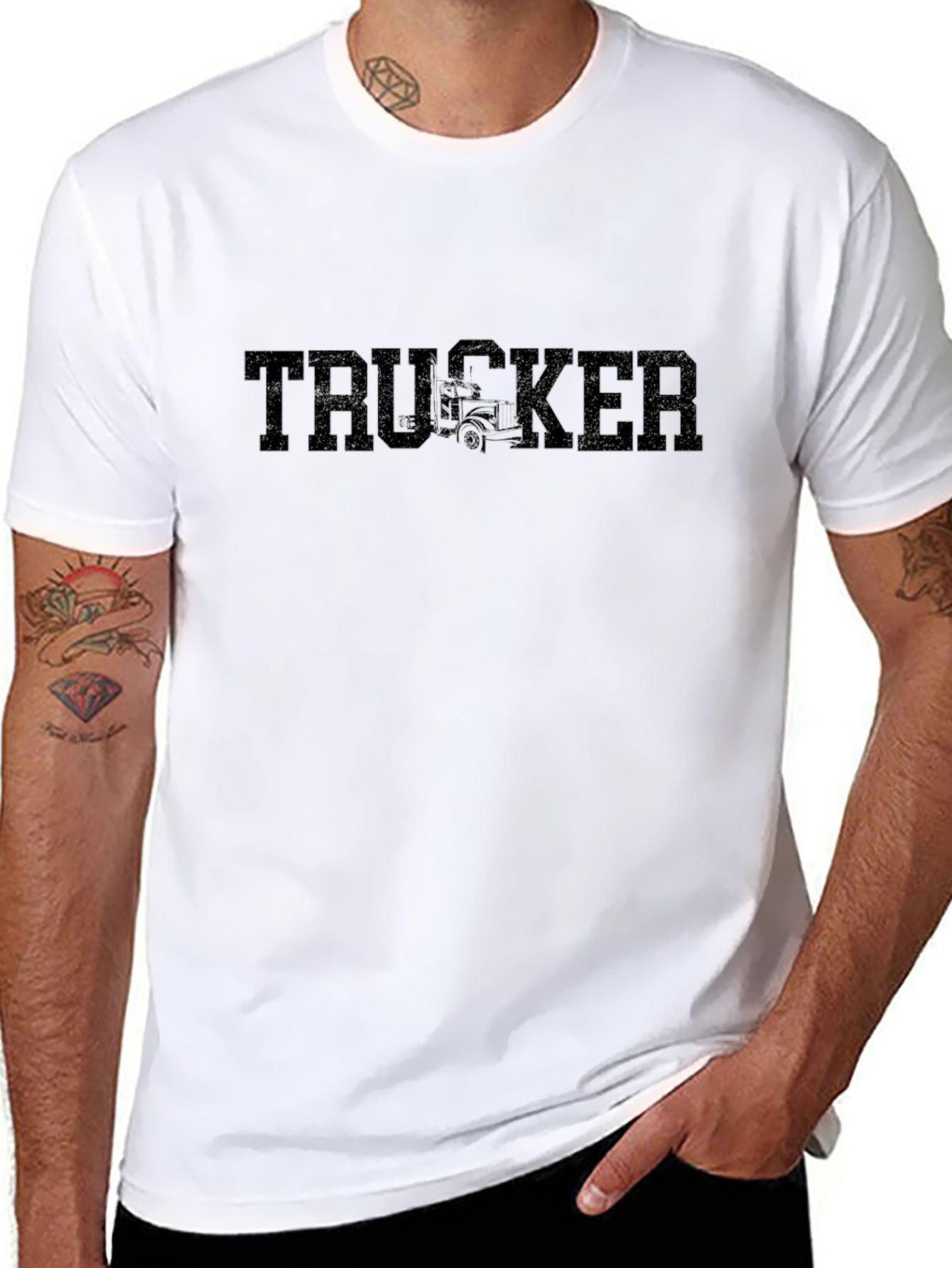 Trucker Graphic Tee - Classic Black T-Shirt