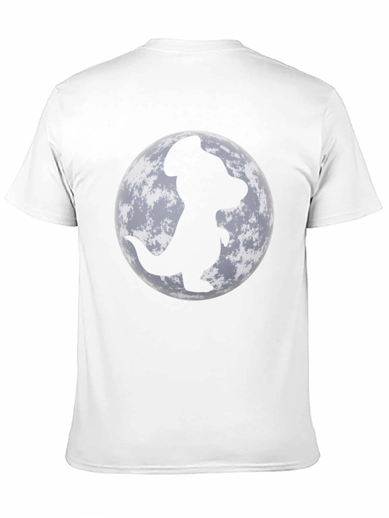 Dino Moon Mens Black T-Shirt - Unique Graphic Tee