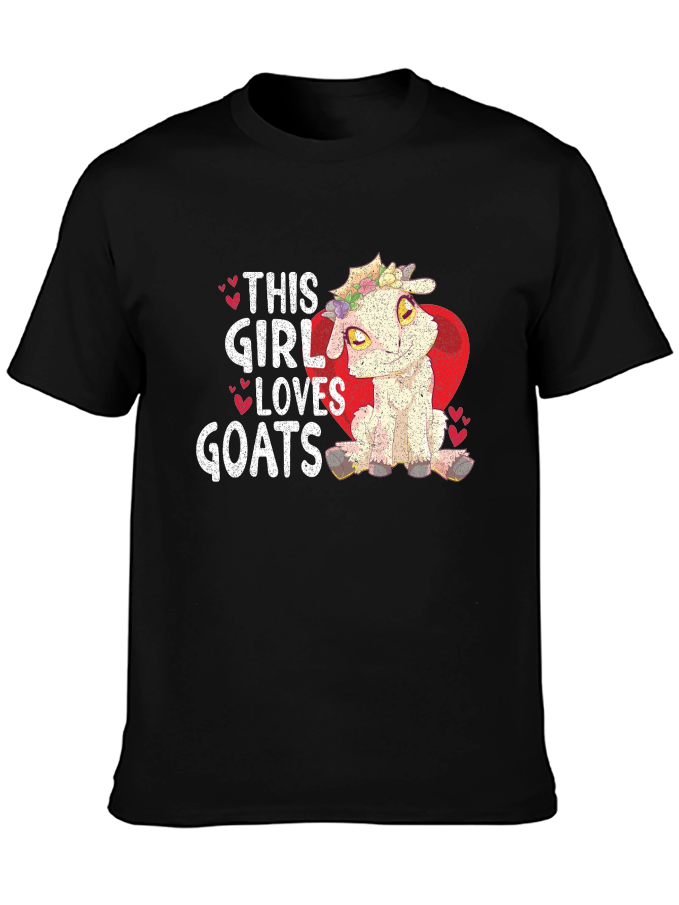 This Girl Loves Goats Black T-Shirt