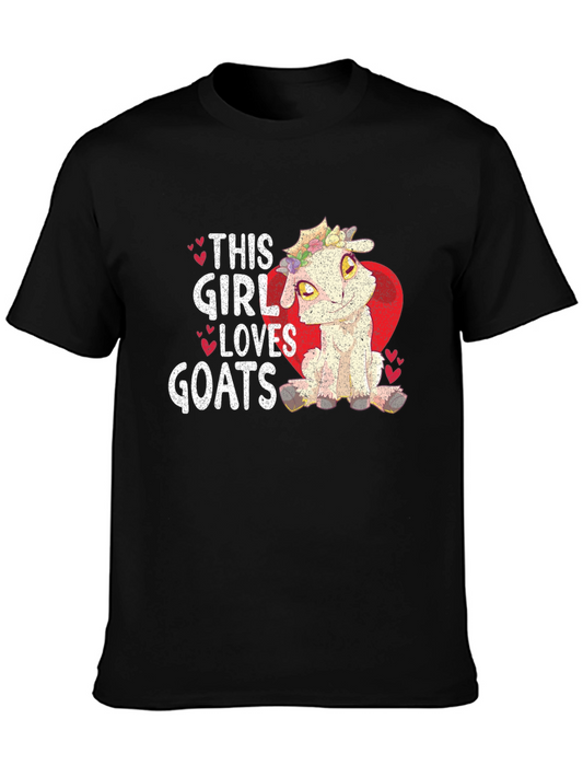 This Girl Loves Goats Black T-Shirt