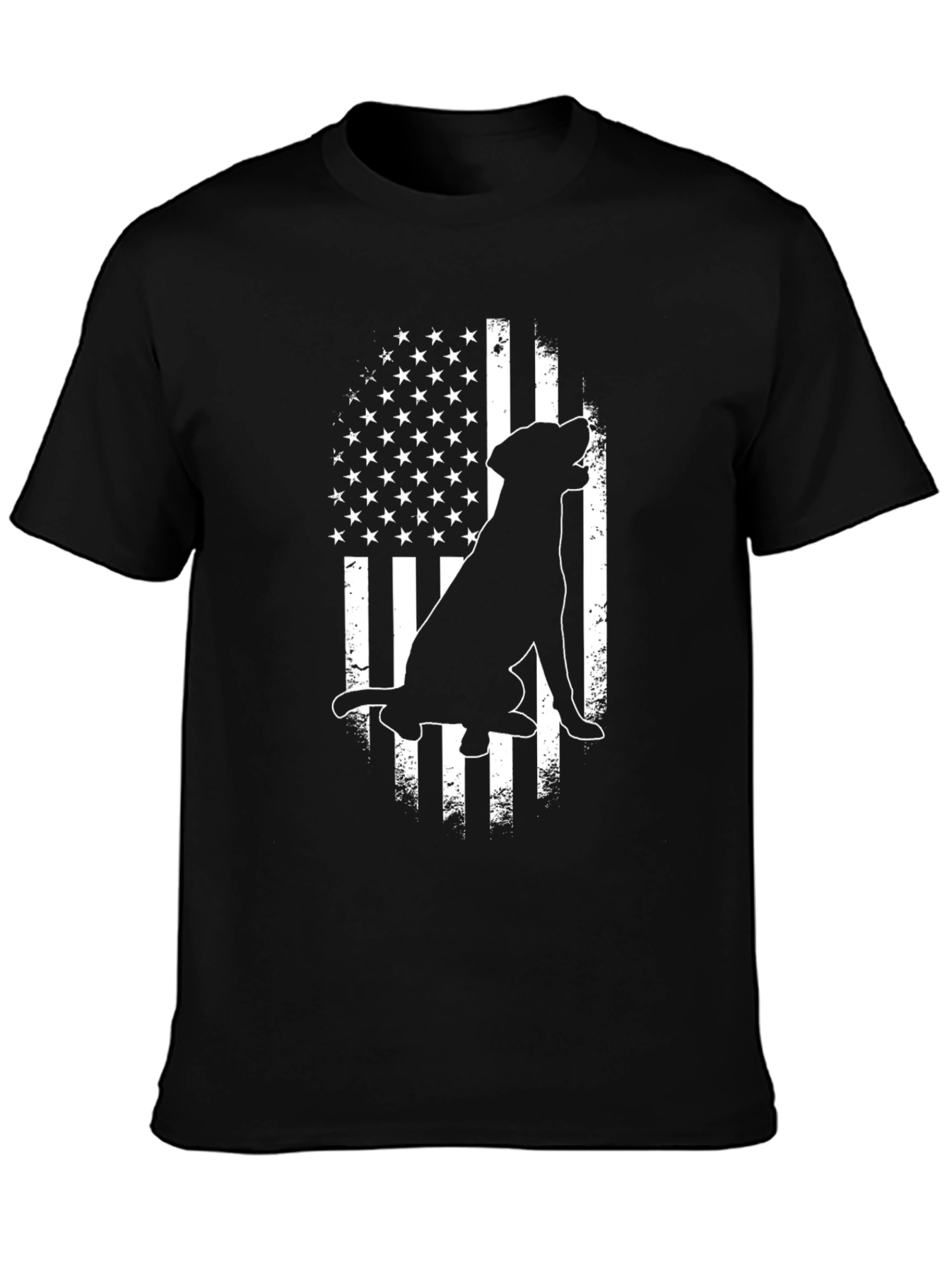 Dog American Flag Graphic Tee