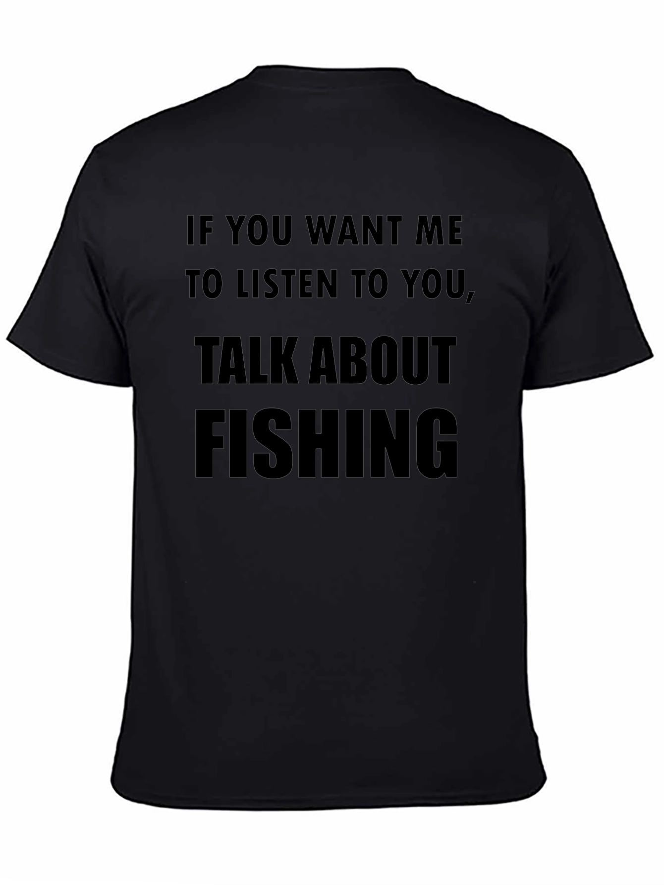Fishing Talk Black T-Shirt - Mens Graphic Tee