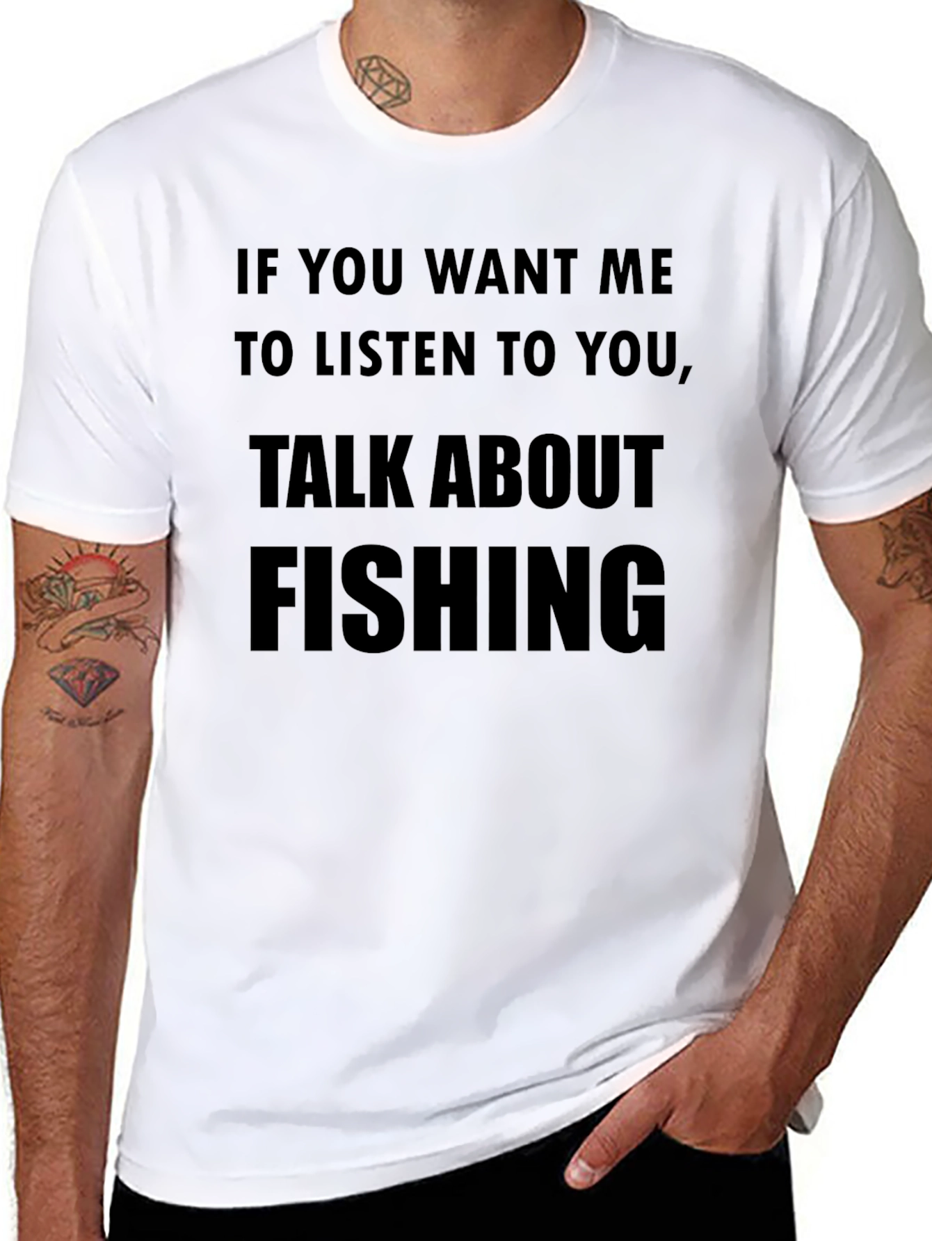 Fishing Talk Black T-Shirt - Mens Graphic Tee