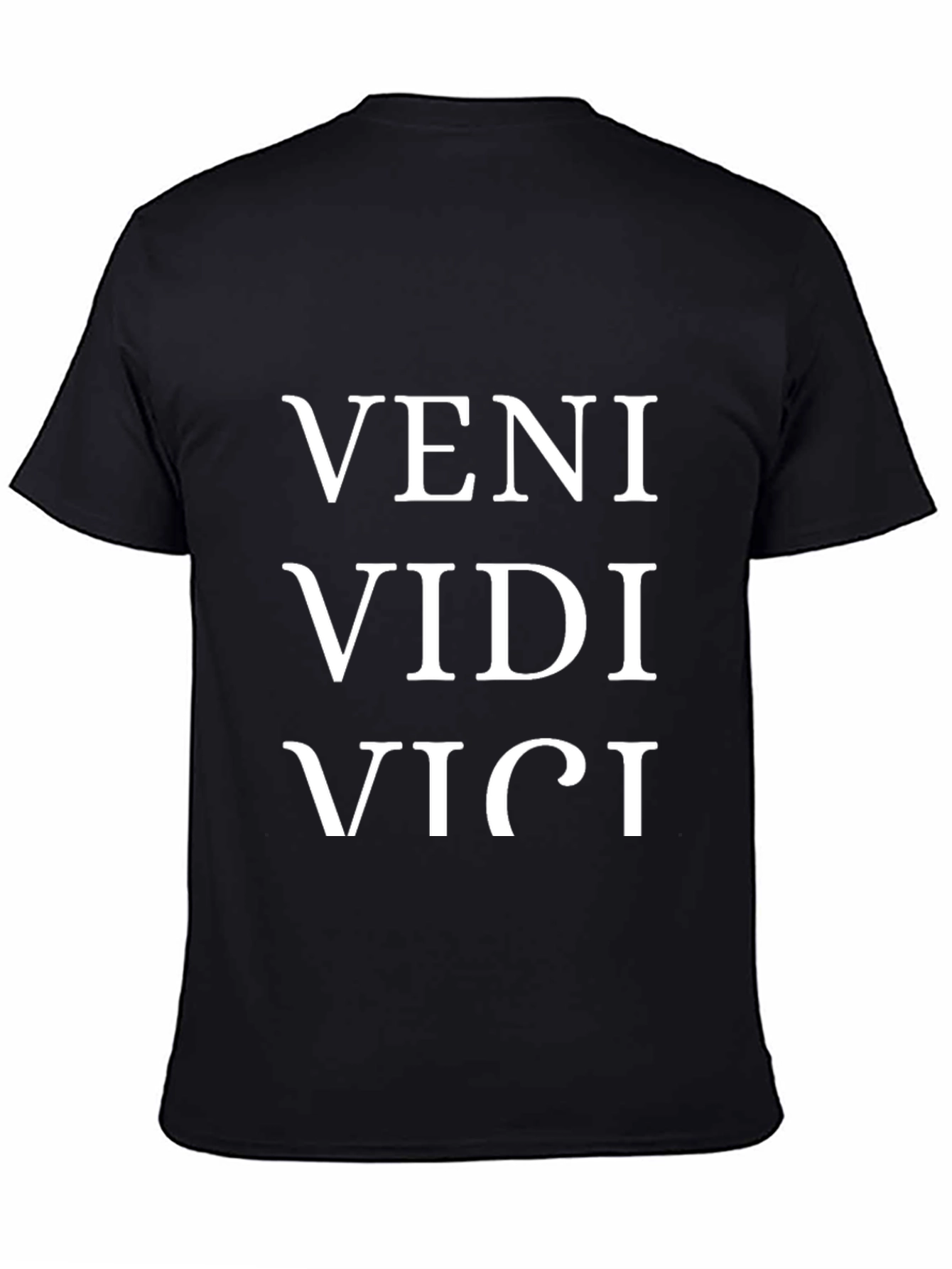 Veni Vidi Vici T-Shirt - Black Cotton Blend