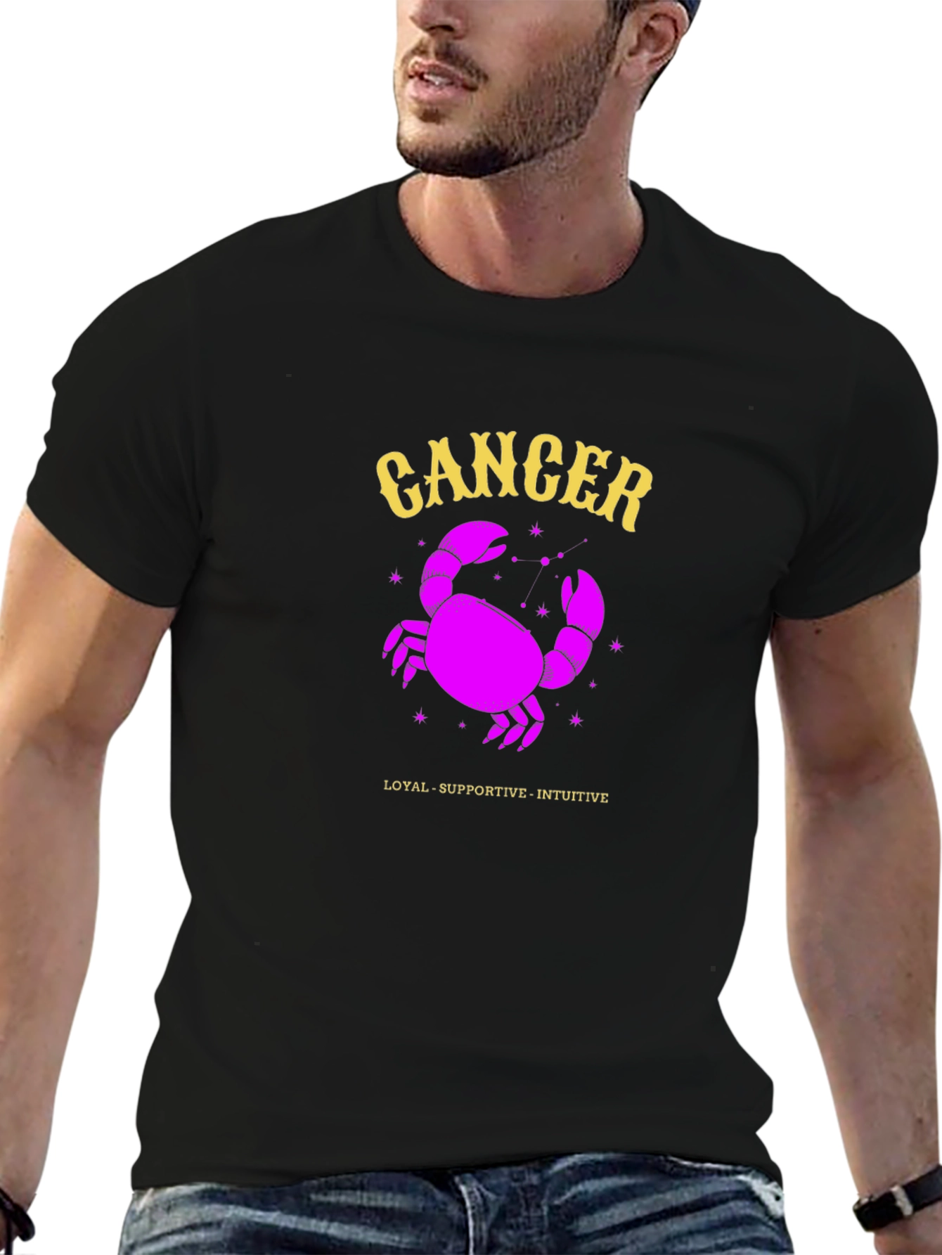 Cancer Zodiac Sign T-Shirt - Loyal Supportive Intuitive