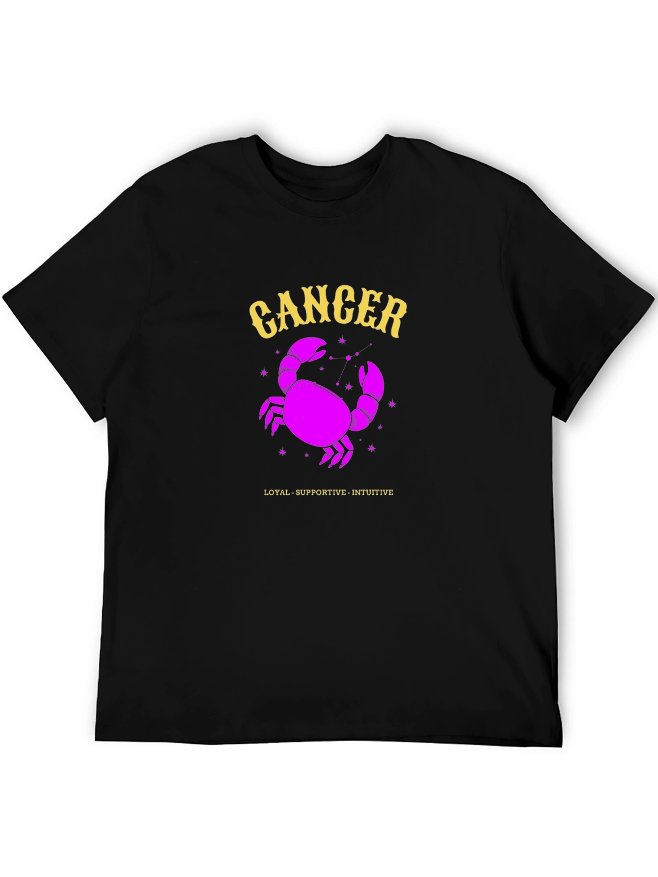 Cancer Zodiac Sign T-Shirt - Loyal Supportive Intuitive