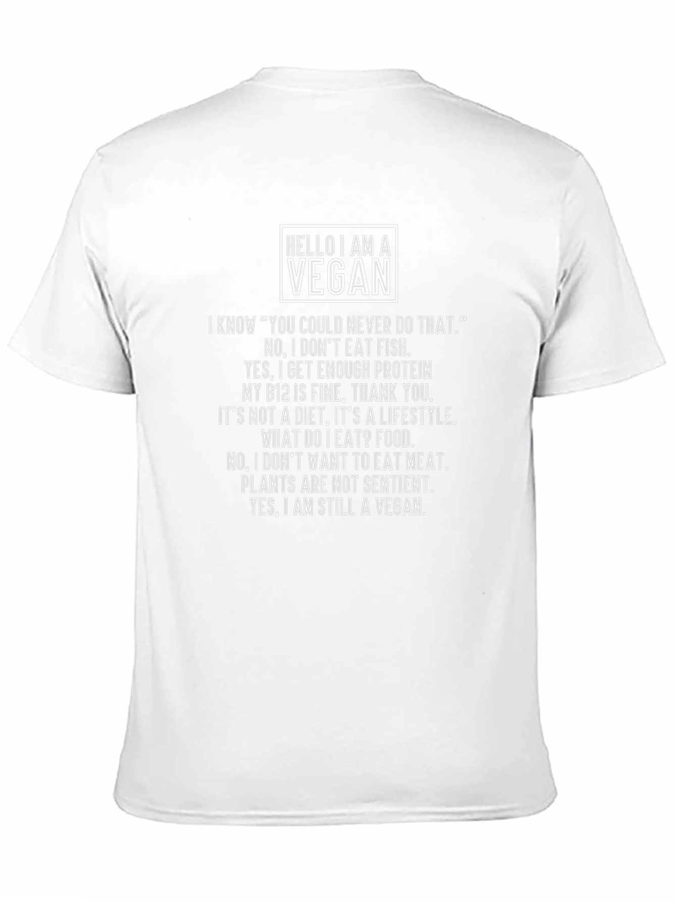 Vegan Statement T-Shirt - Bold & Comfortable