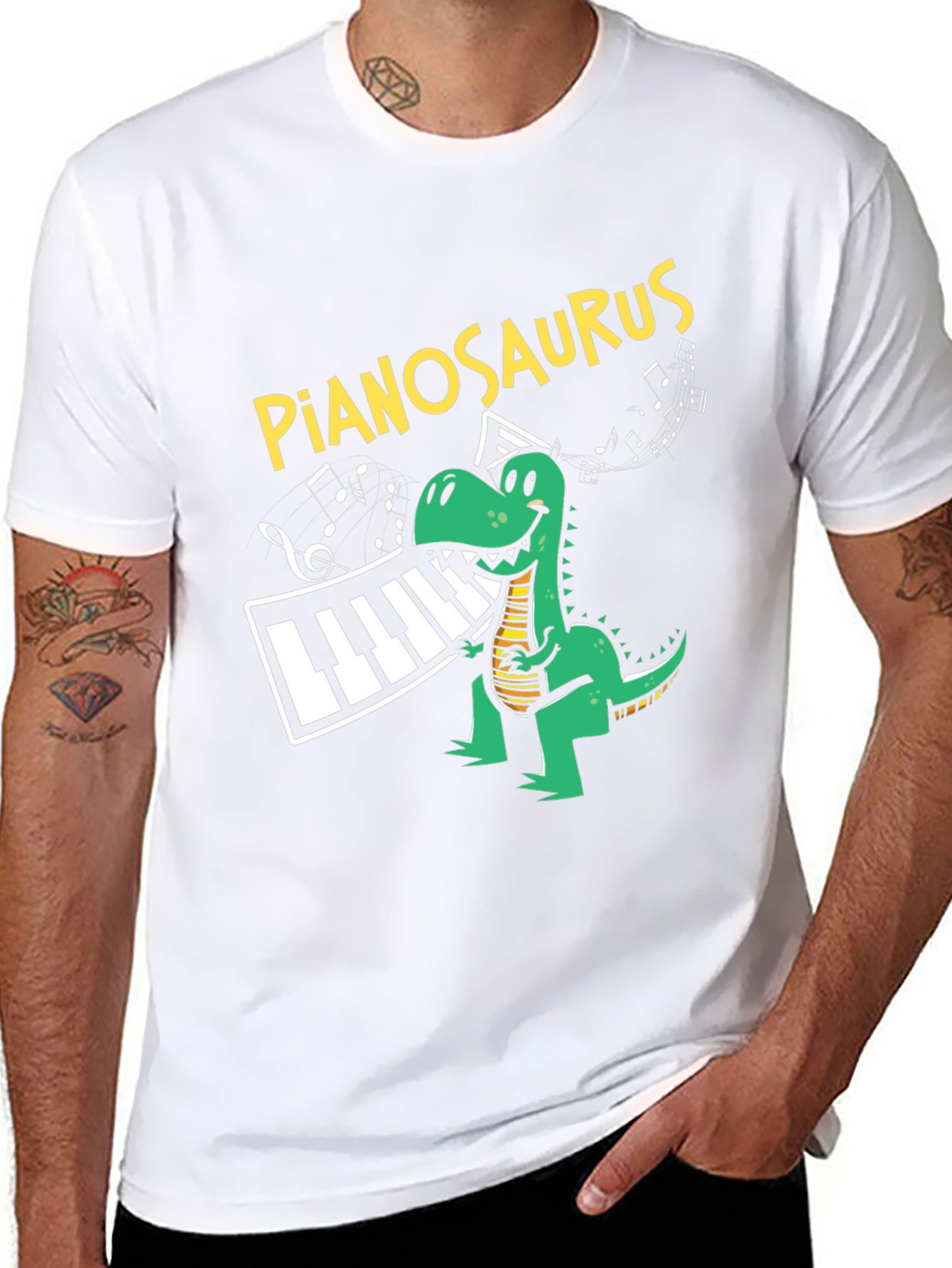 Pianosaurus T-Shirt - Musician Dinosaur Tee