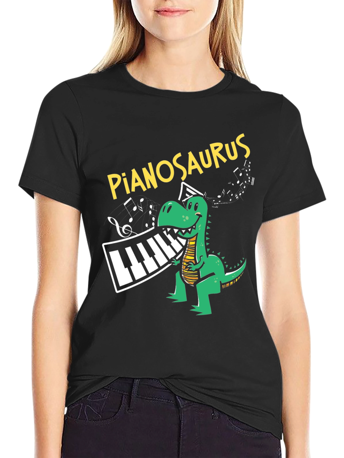 Pianosaurus T-Shirt - Musician Dinosaur Tee