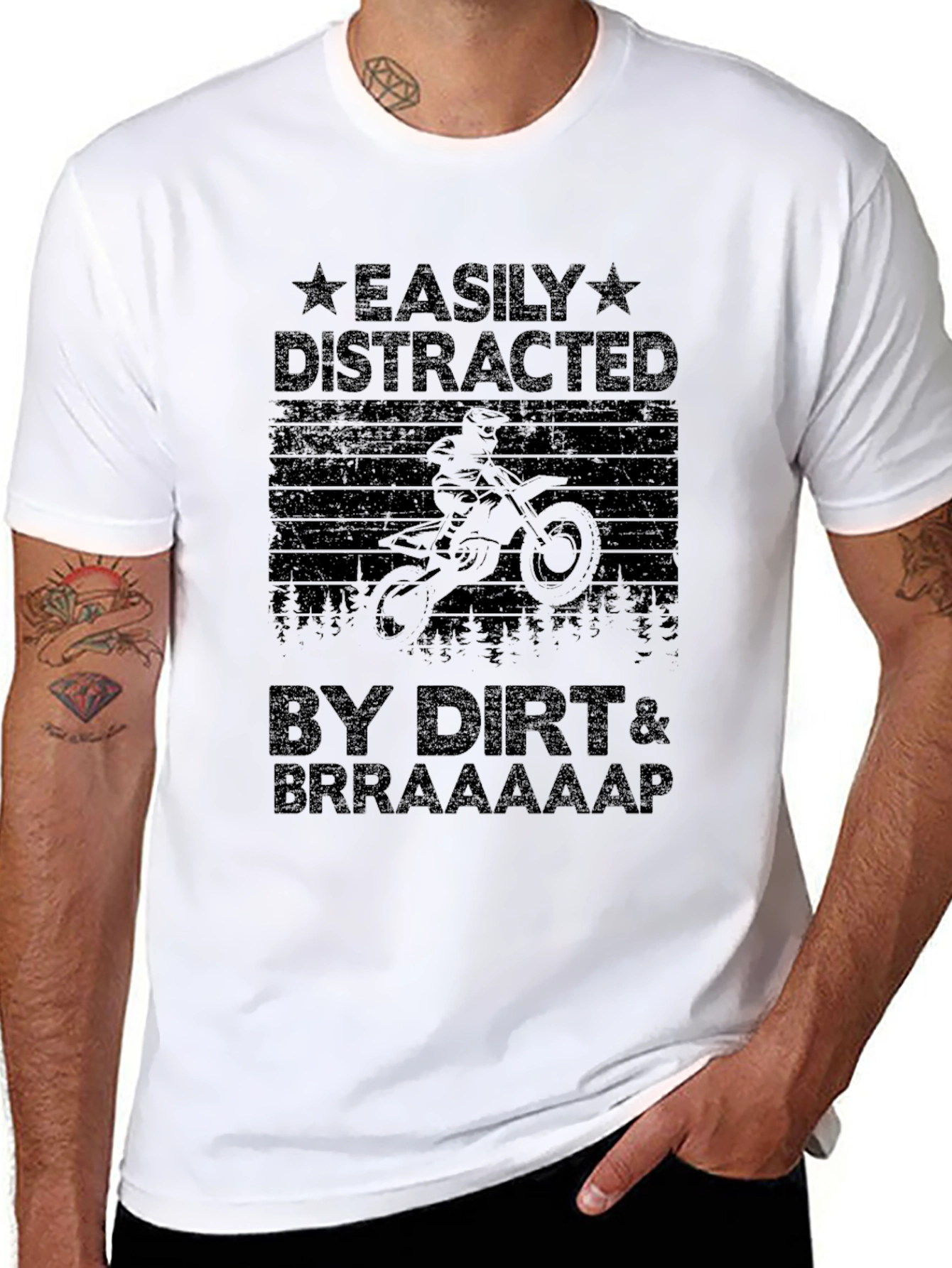 Easily Distracted By Dirt Bike T-Shirt