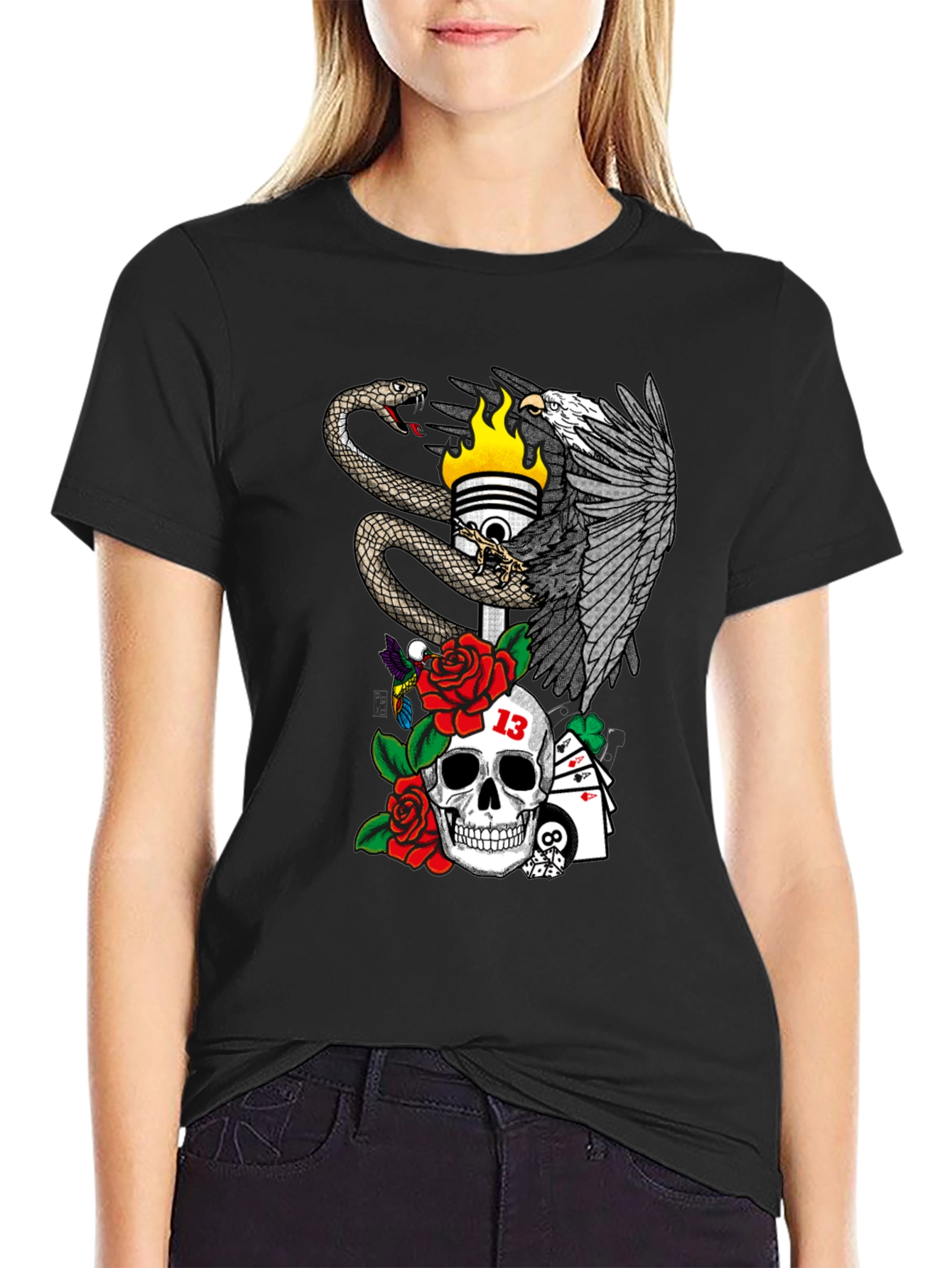 Eagle Snake Skull T-Shirt