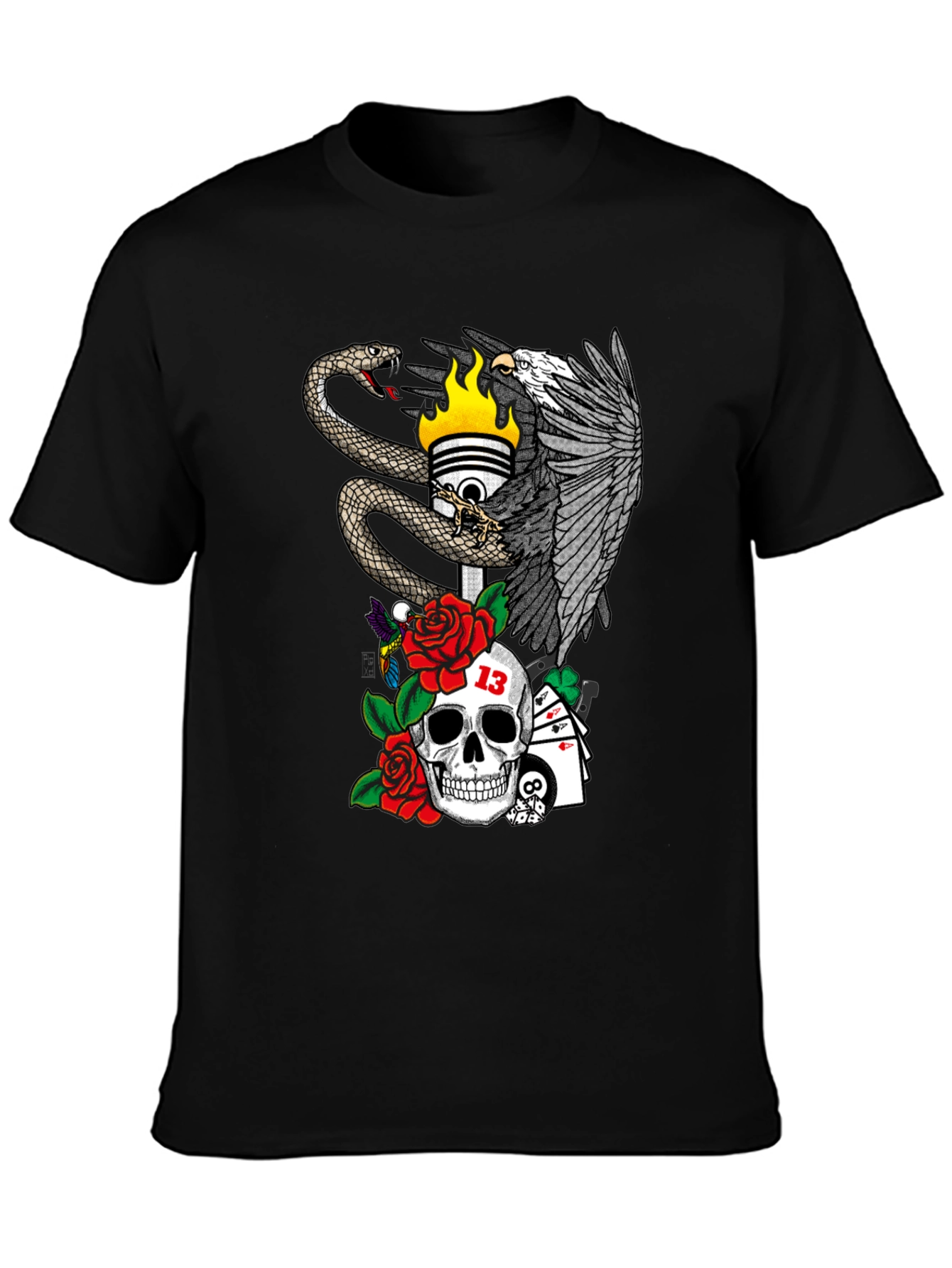 Eagle Snake Skull T-Shirt