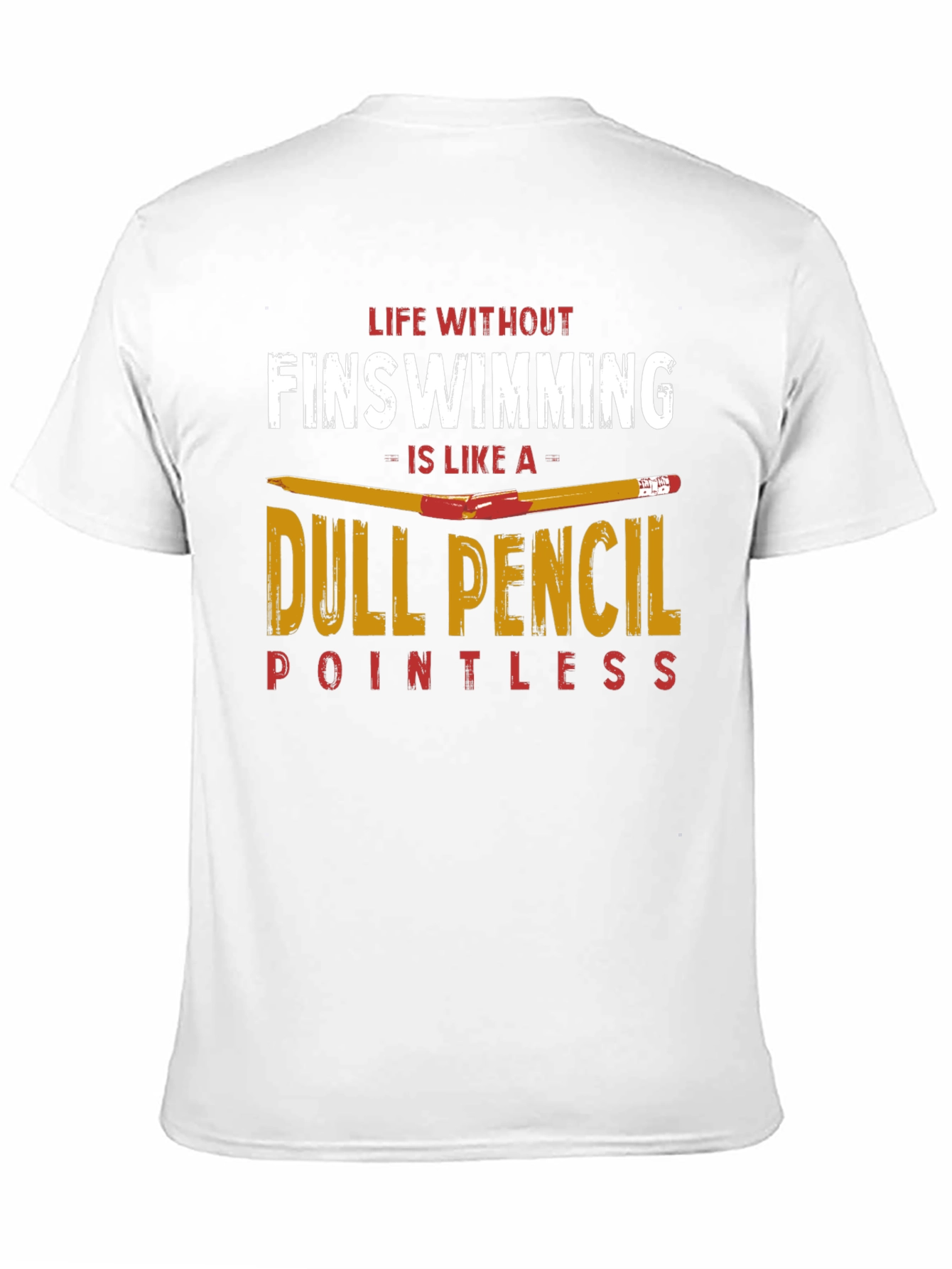Funny Finswimming T-Shirt Dull Pencil