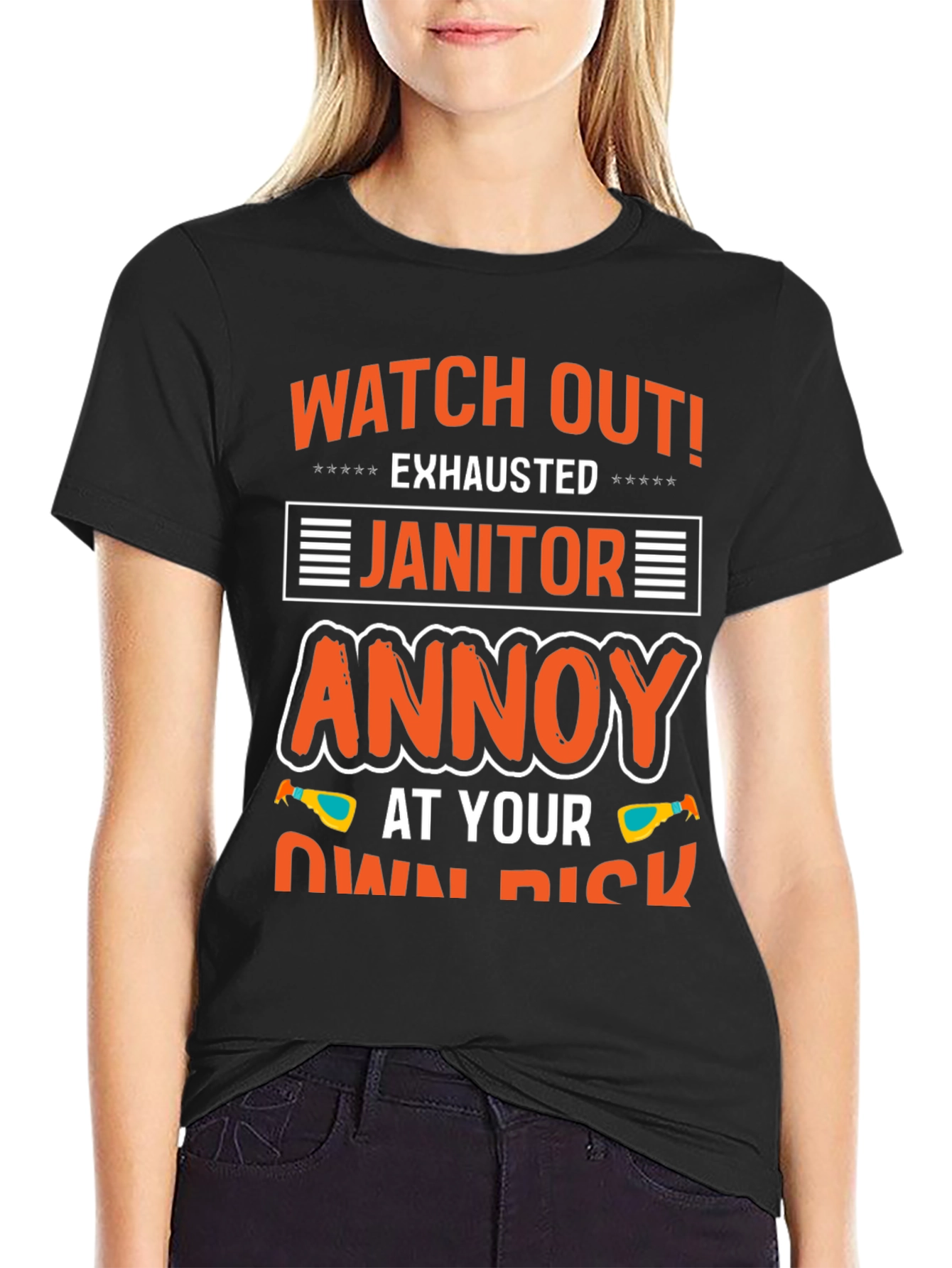 Exhausted Janitor T-Shirt: Watch Out!