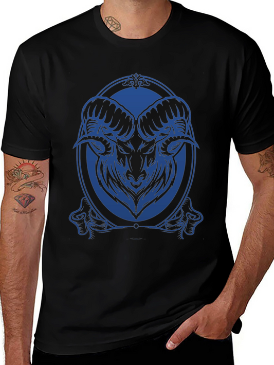 Ram Graphic Tee - Black Cotton Blend