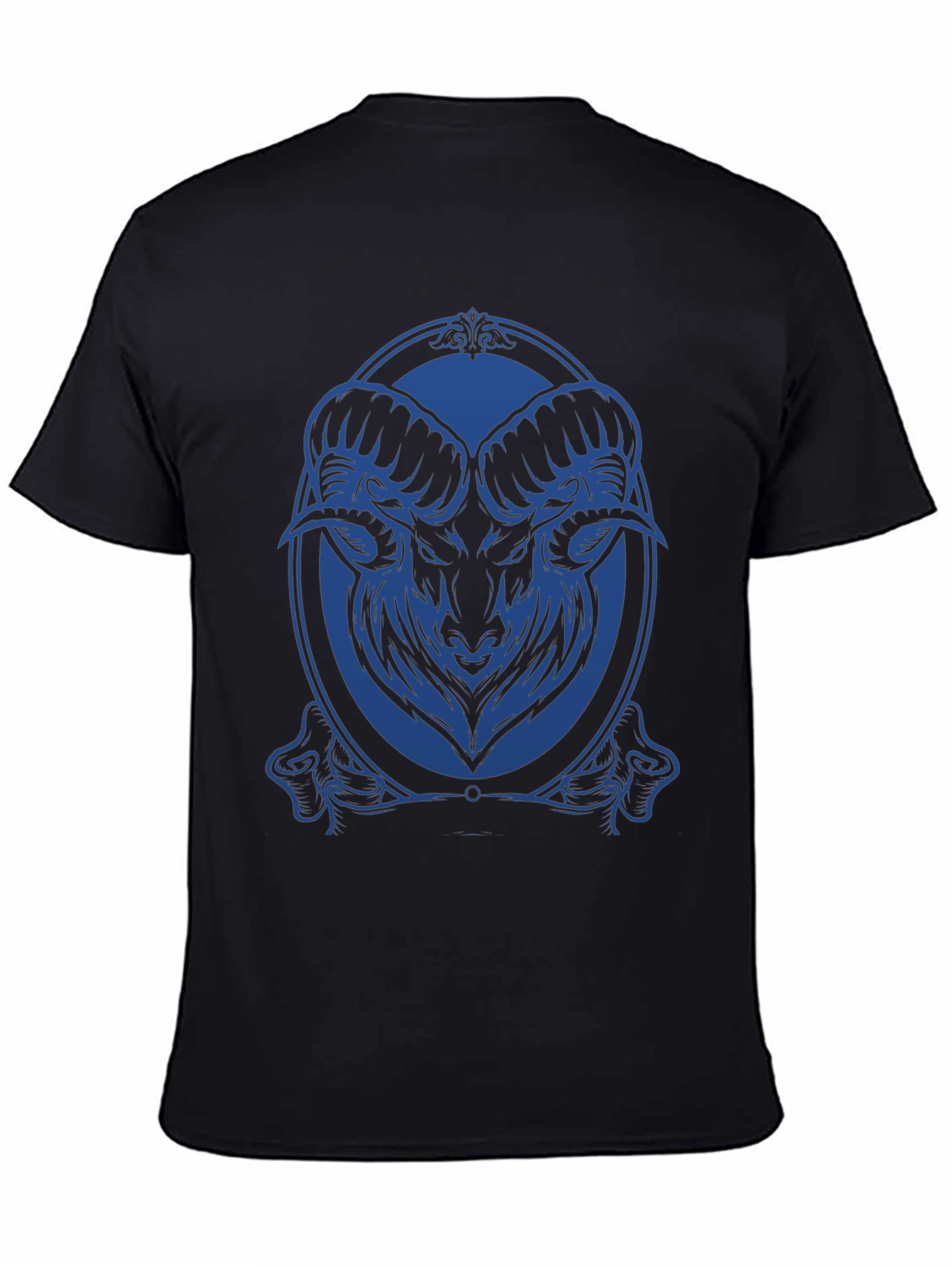 Ram Graphic Tee - Black Cotton Blend