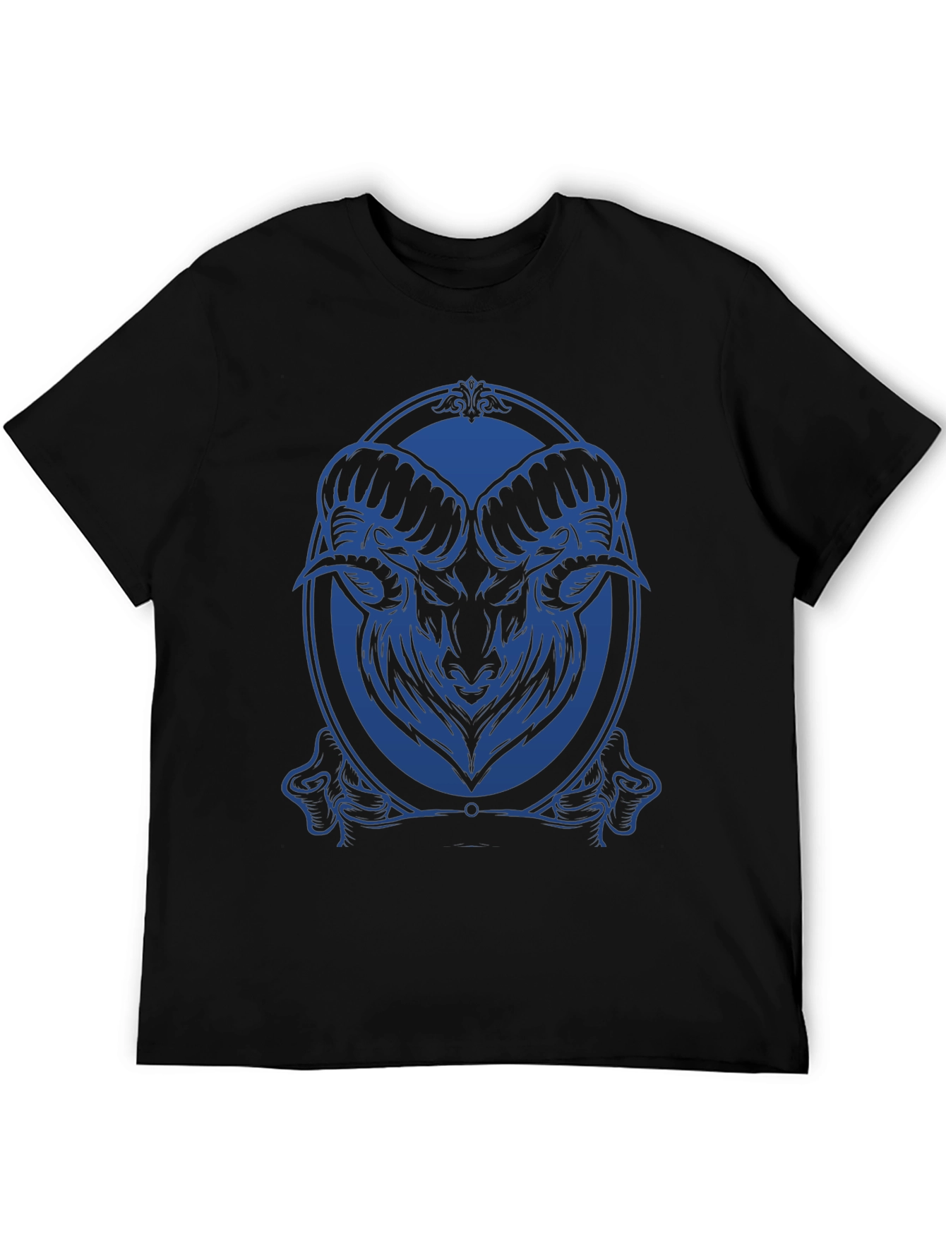 Ram Graphic Tee - Black Cotton Blend