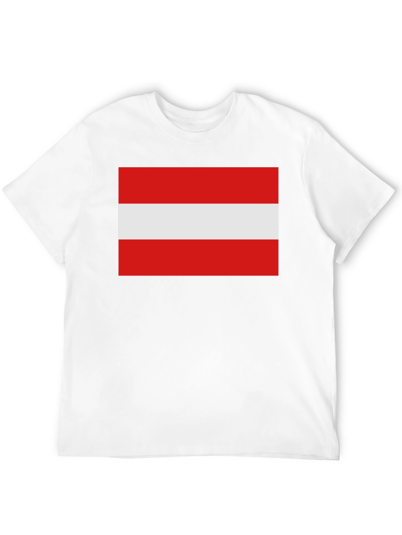 Austrian Flag T-Shirt - Classic Red and White Design