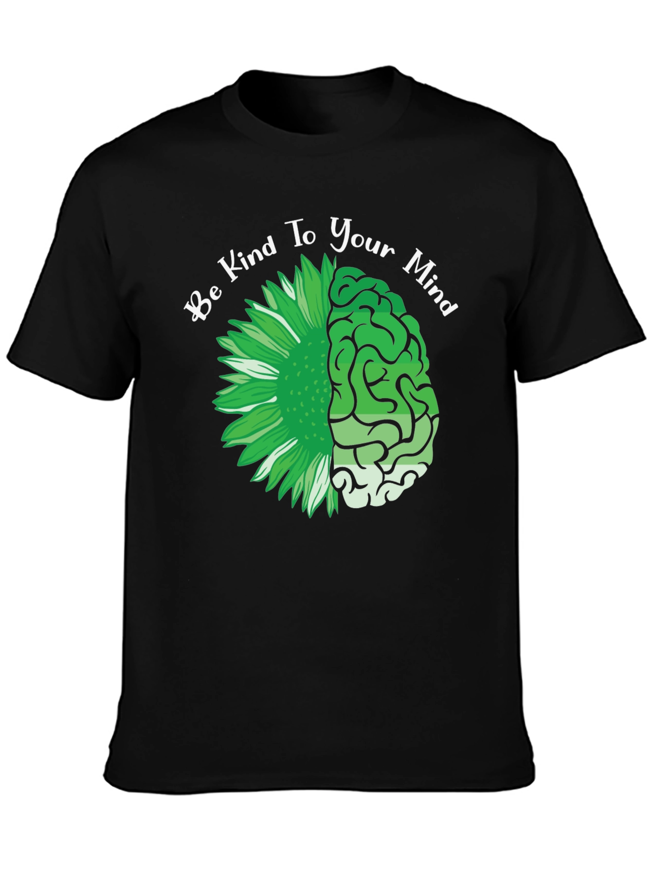 Kind Mind T-Shirt - Floral Brain Design