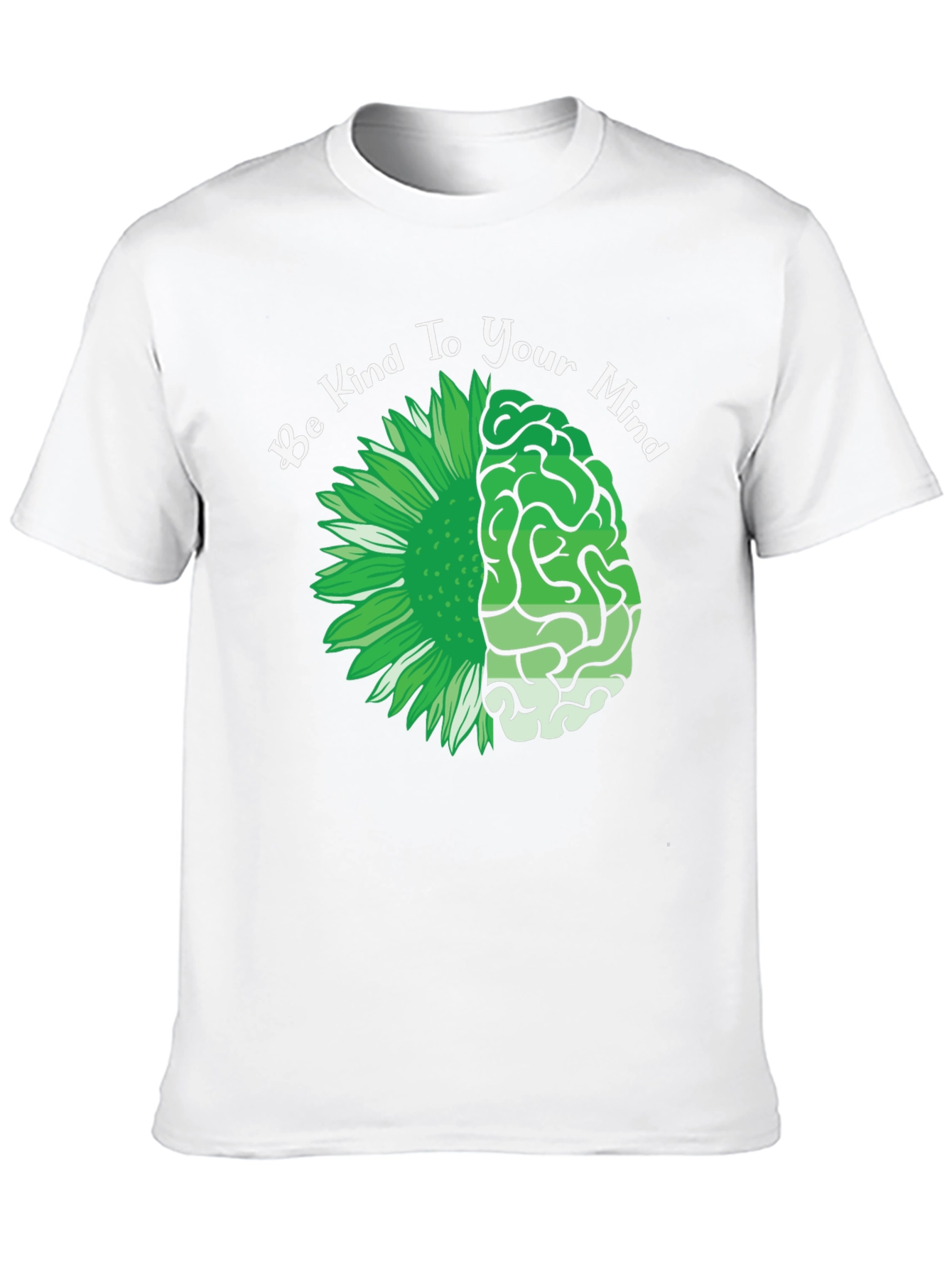 Kind Mind T-Shirt - Floral Brain Design