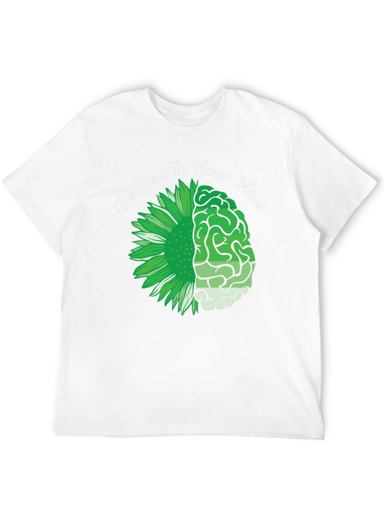 Kind Mind T-Shirt - Floral Brain Design