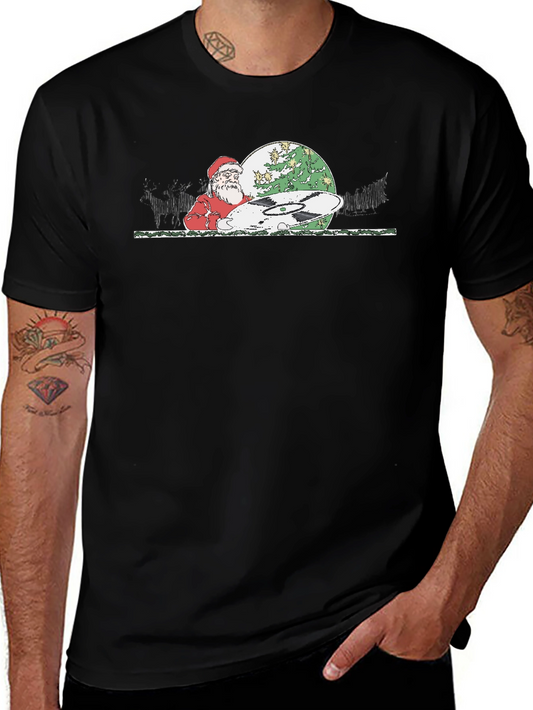 DJ Santa Graphic Tee - Christmas Holiday Party T-Shirt