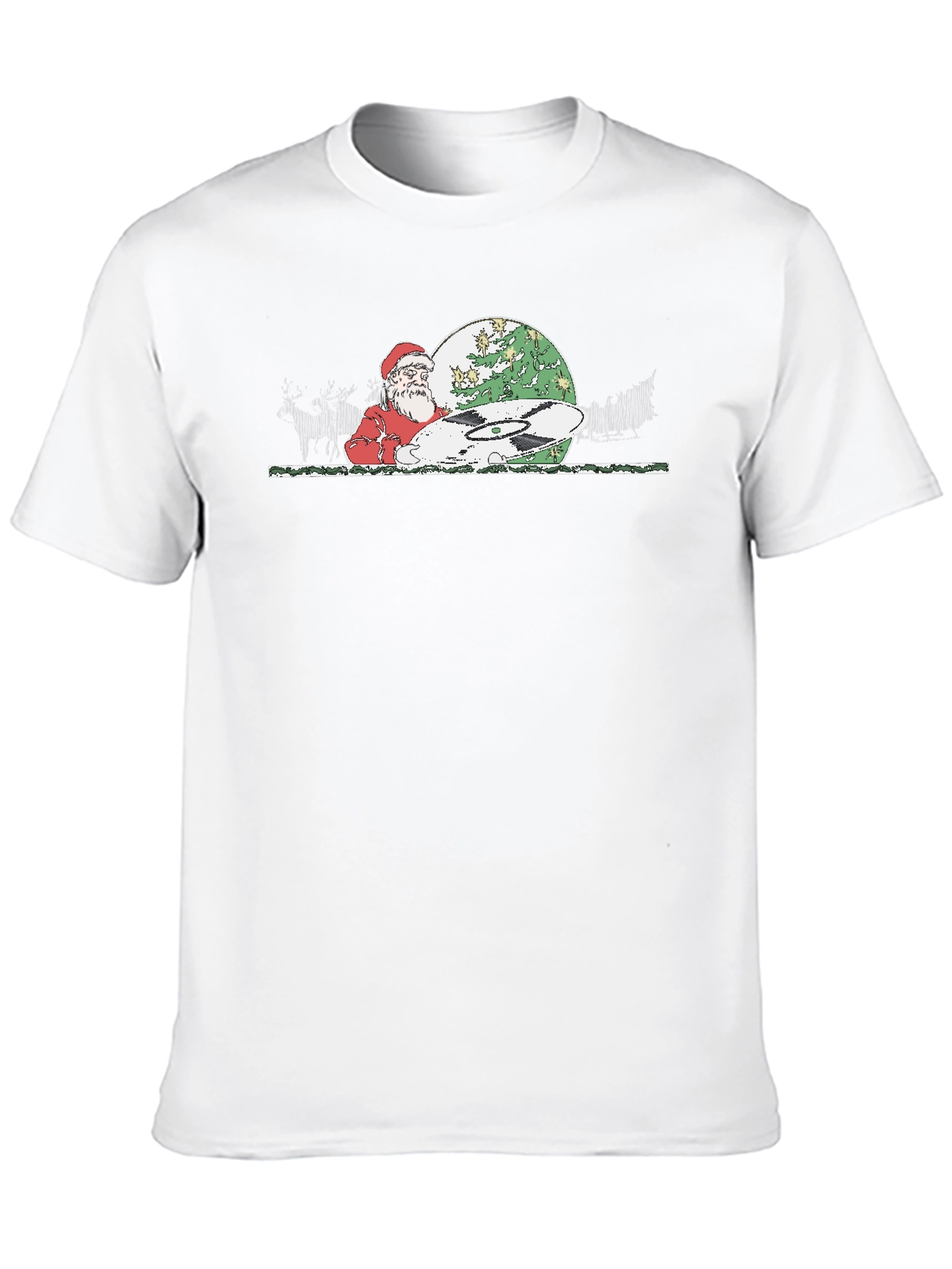 DJ Santa Graphic Tee - Christmas Holiday Party T-Shirt