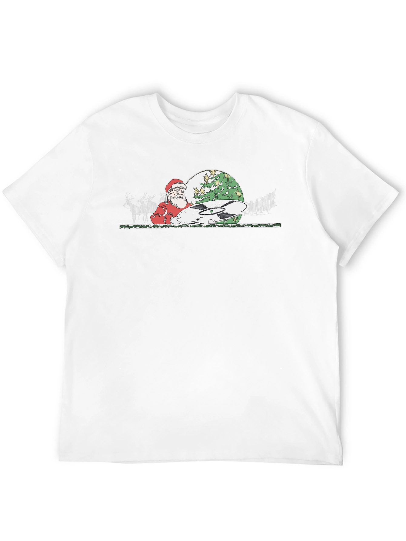 DJ Santa Graphic Tee - Christmas Holiday Party T-Shirt