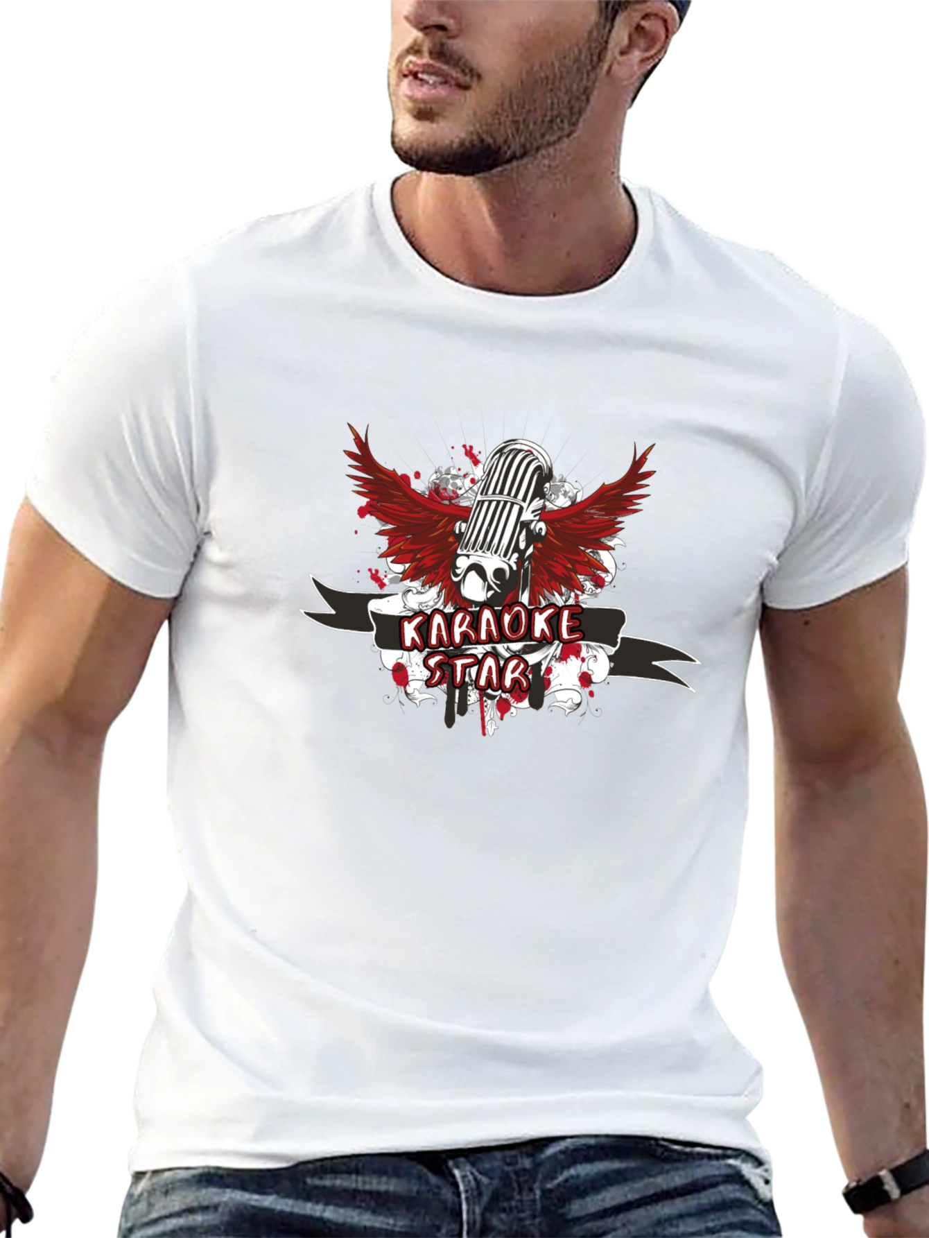 Karaoke Star T-Shirt - Mens Graphic Tee
