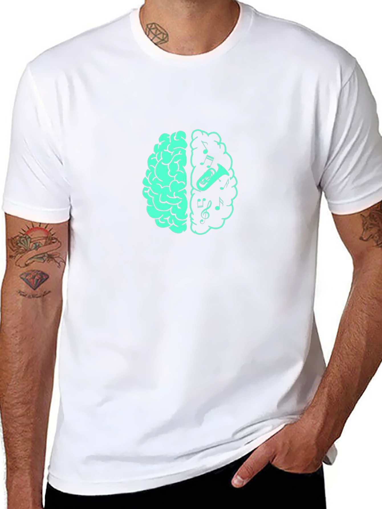 Brain Music T-Shirt - Left & Right Brain Fun!