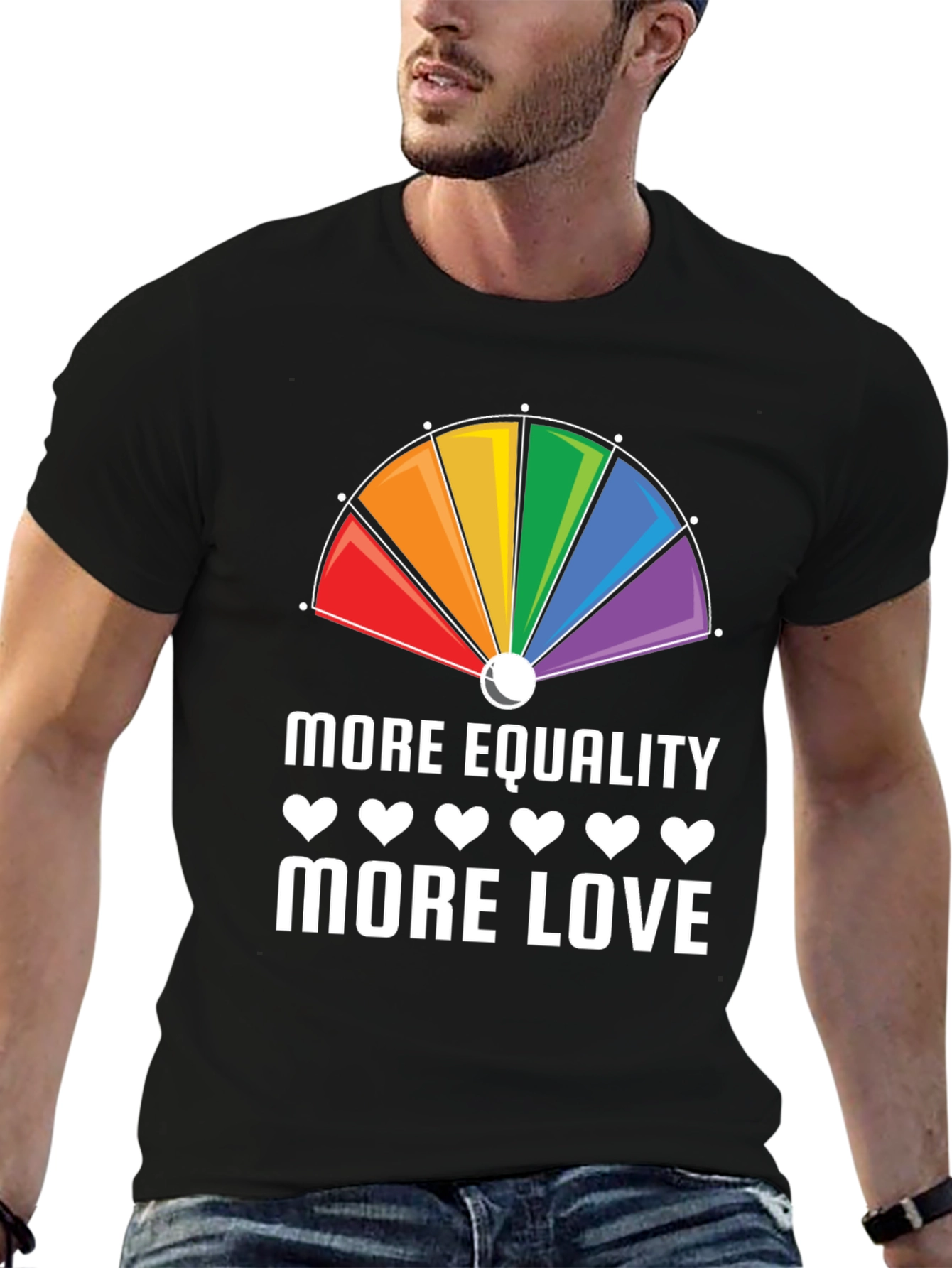 More Equality More Love Rainbow Graphic T-Shirt