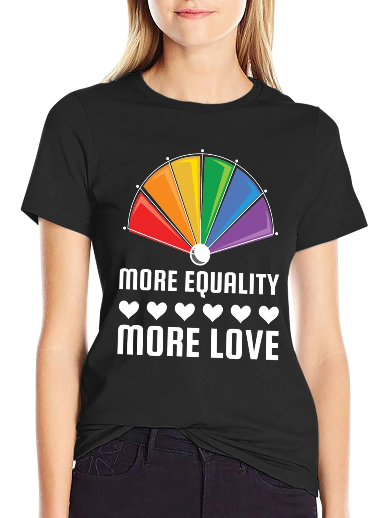 More Equality More Love Rainbow Graphic T-Shirt