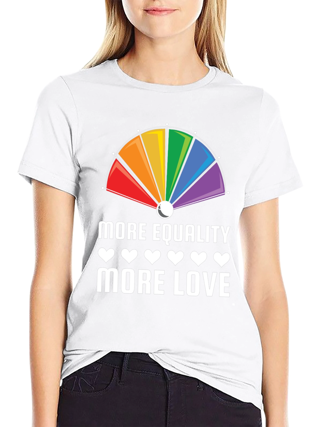 More Equality More Love Rainbow Graphic T-Shirt