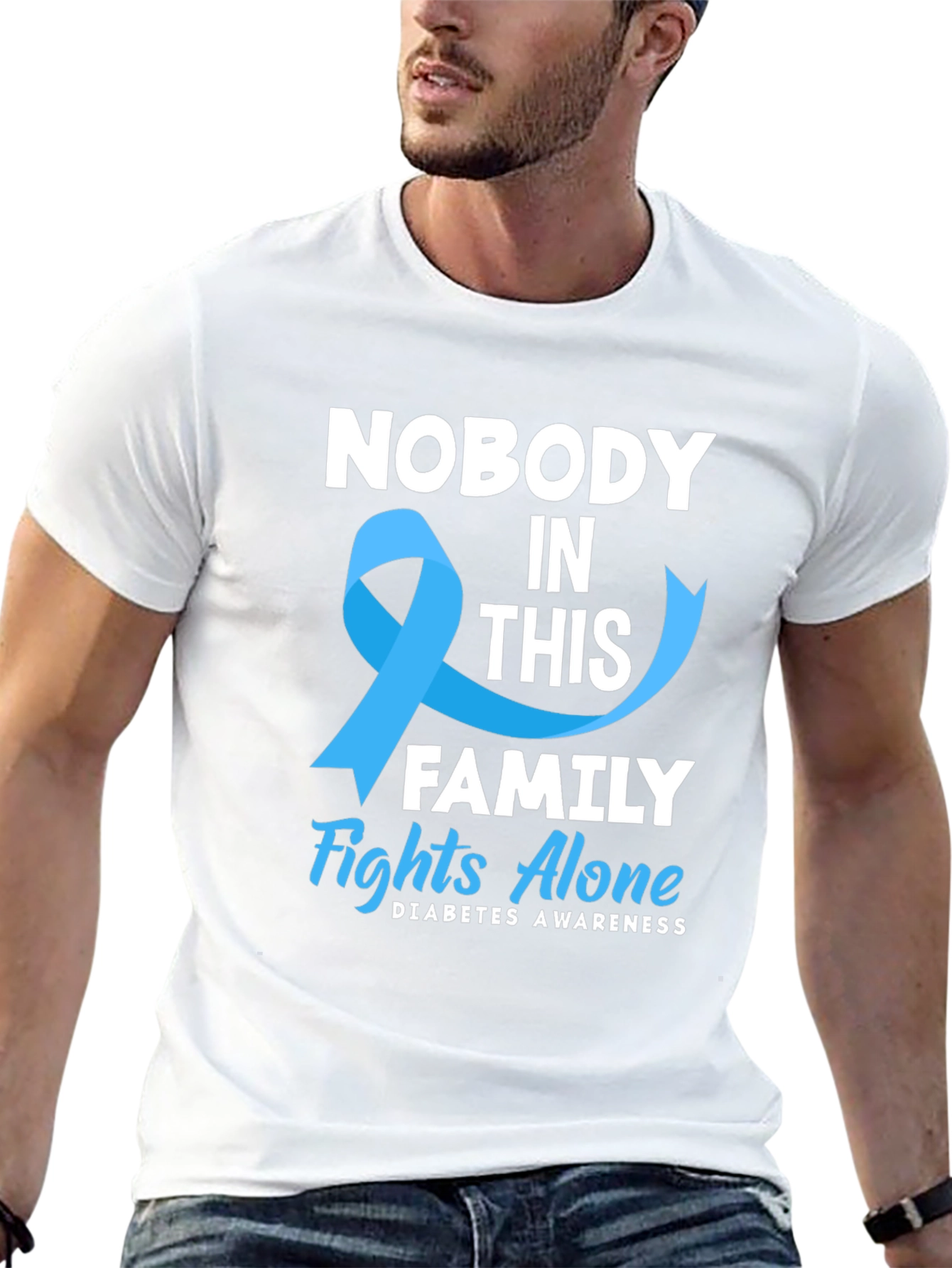 Diabetes Awareness T-Shirt: Nobody Fights Alone