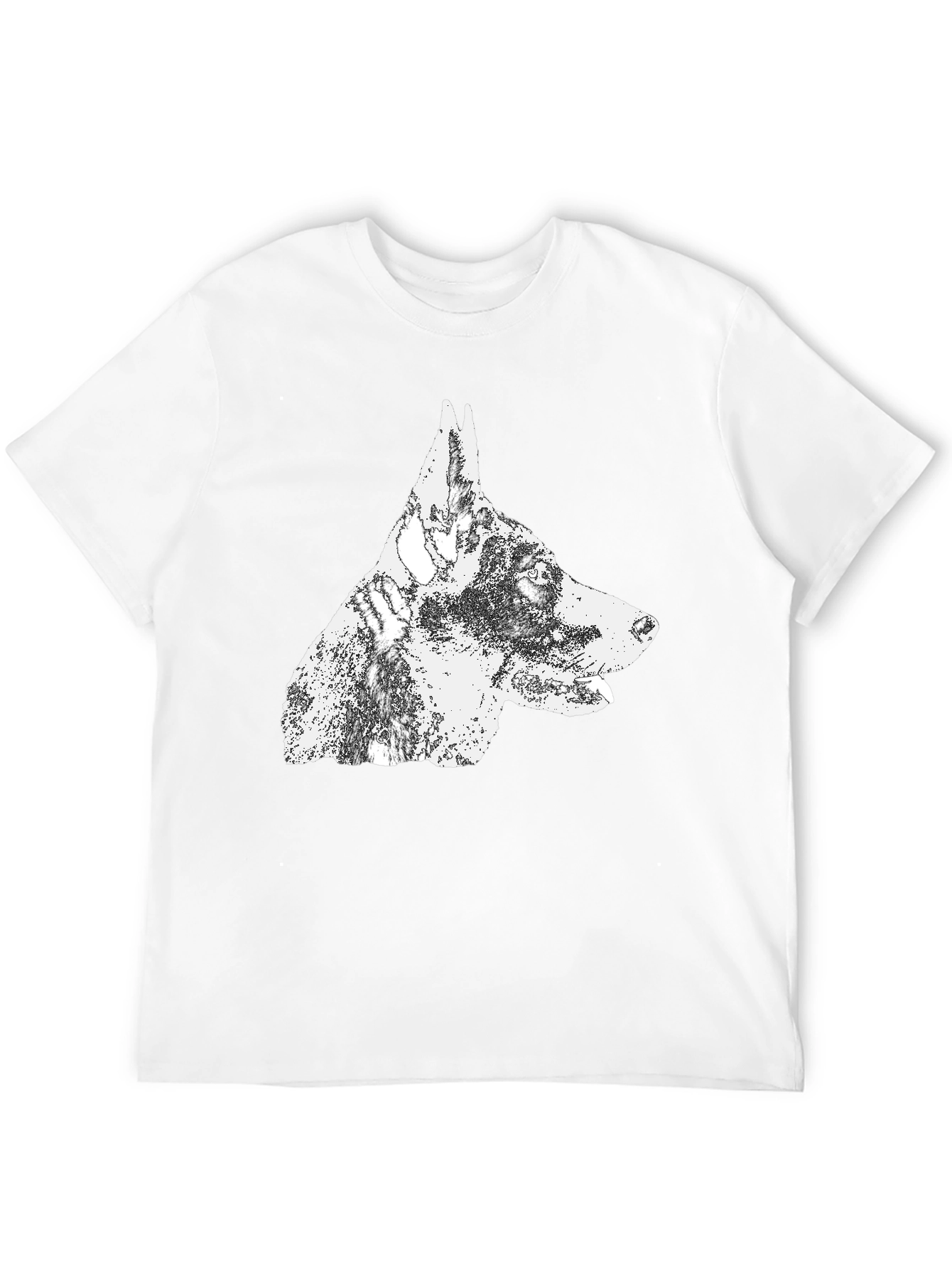 Doberman Dog Graphic T-Shirt - Black Cotton Tee