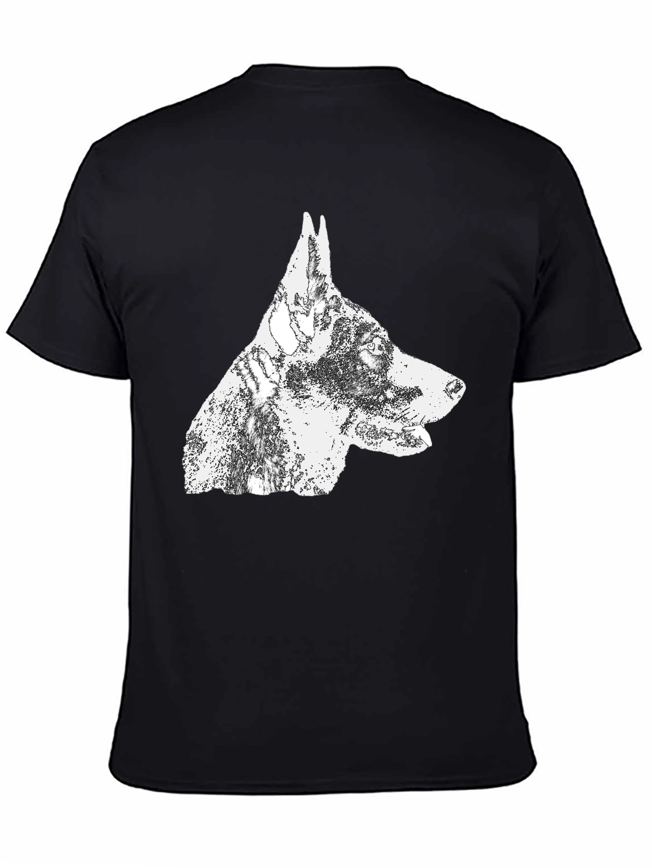 Doberman Dog Graphic T-Shirt - Black Cotton Tee