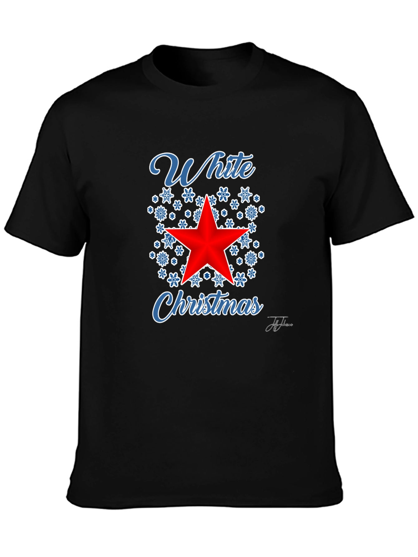 White Christmas Star Graphic Tee