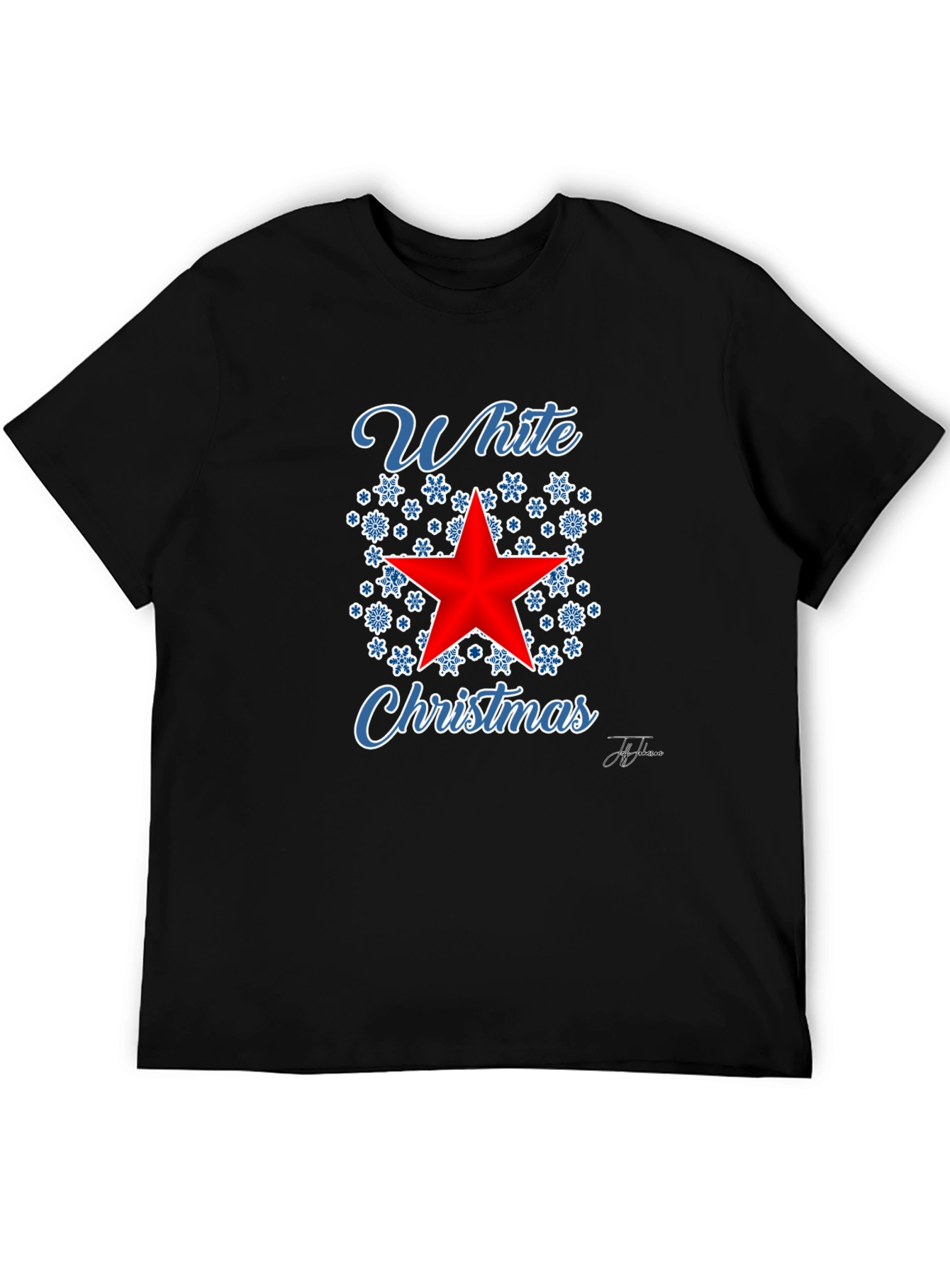 White Christmas Star Graphic Tee