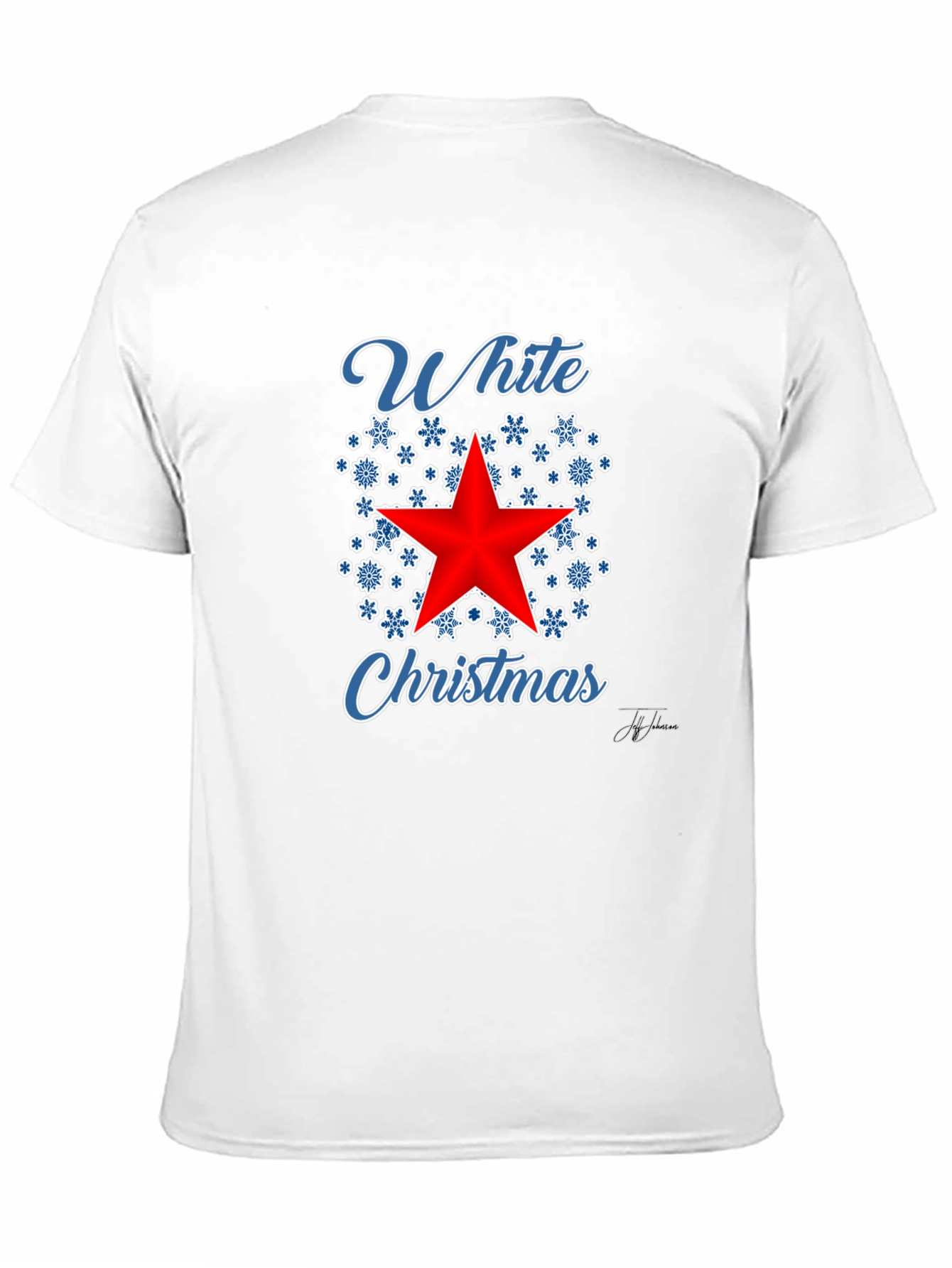 White Christmas Star Graphic Tee