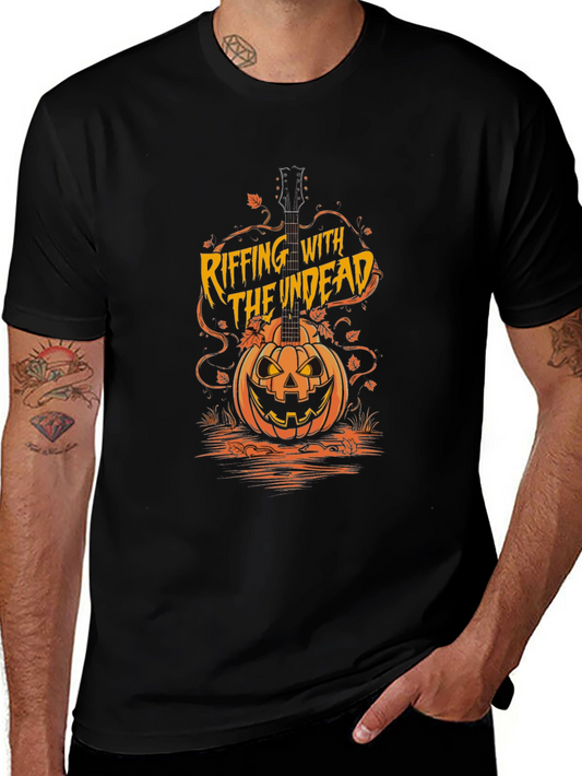 Riffing With The Undead Halloween T-Shirt