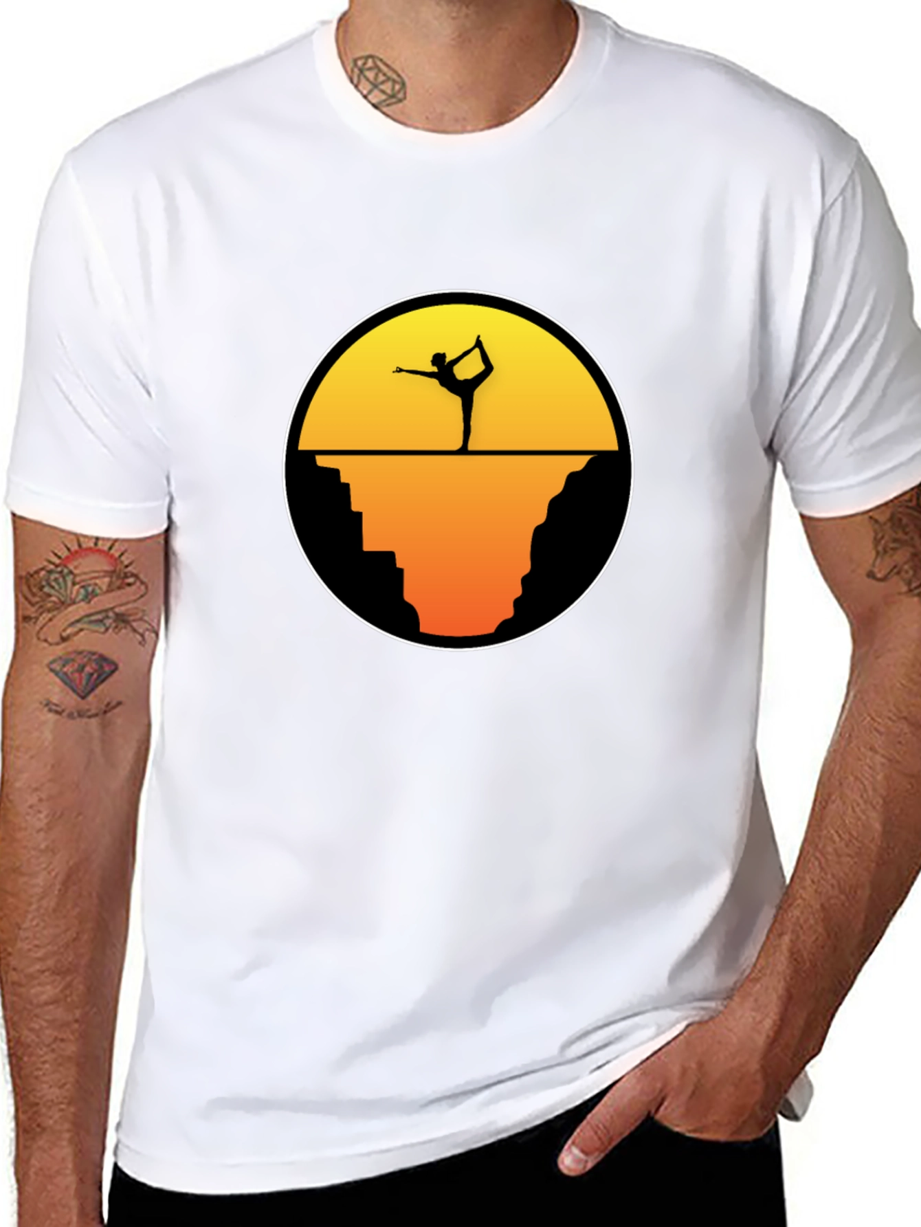 Yoga Silhouette T-Shirt - Nature Meditation Tee