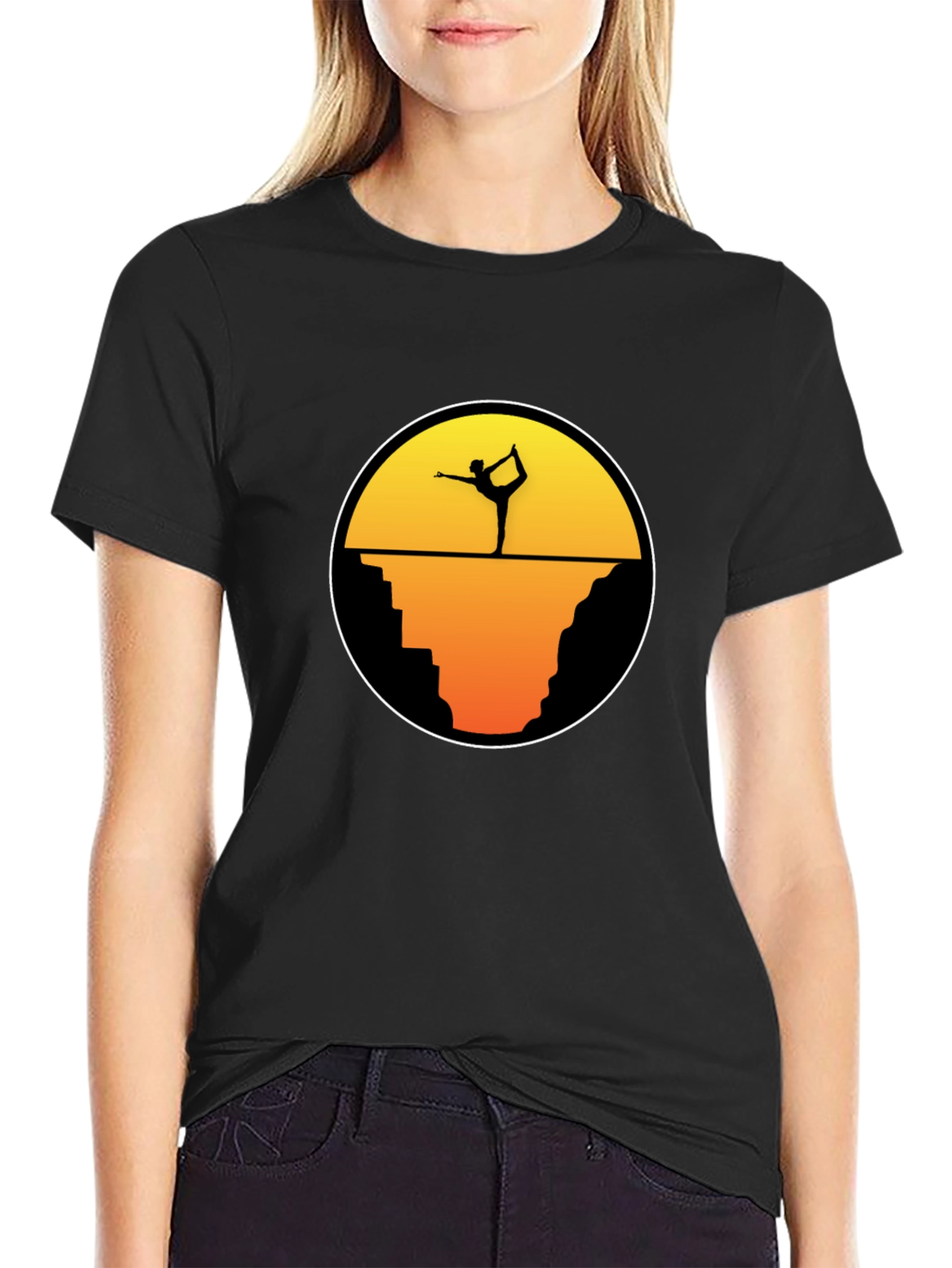 Yoga Silhouette T-Shirt - Nature Meditation Tee