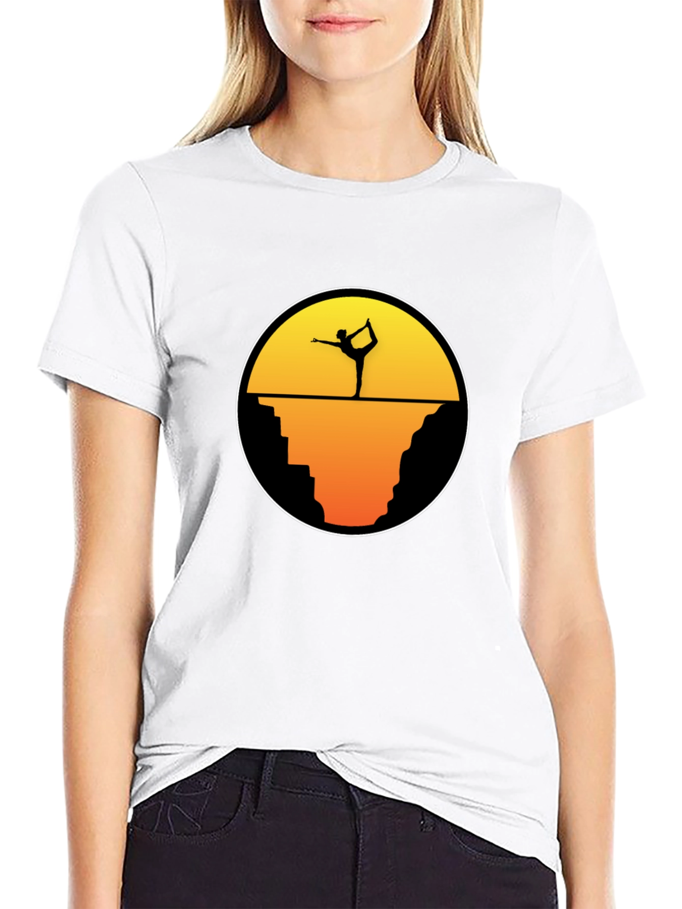 Yoga Silhouette T-Shirt - Nature Meditation Tee