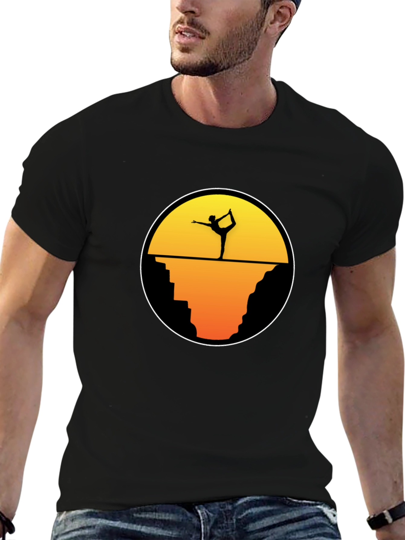 Yoga Silhouette T-Shirt - Nature Meditation Tee
