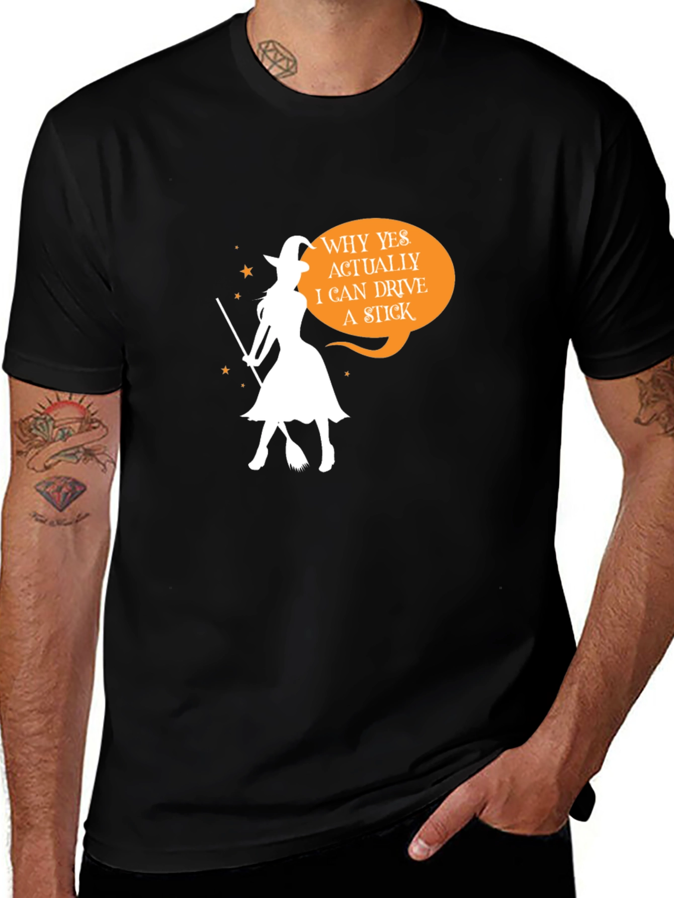 Witch Stick T-Shirt Halloween Tee