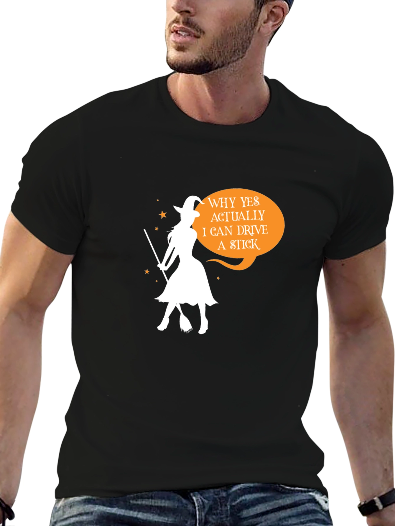 Witch Stick T-Shirt Halloween Tee