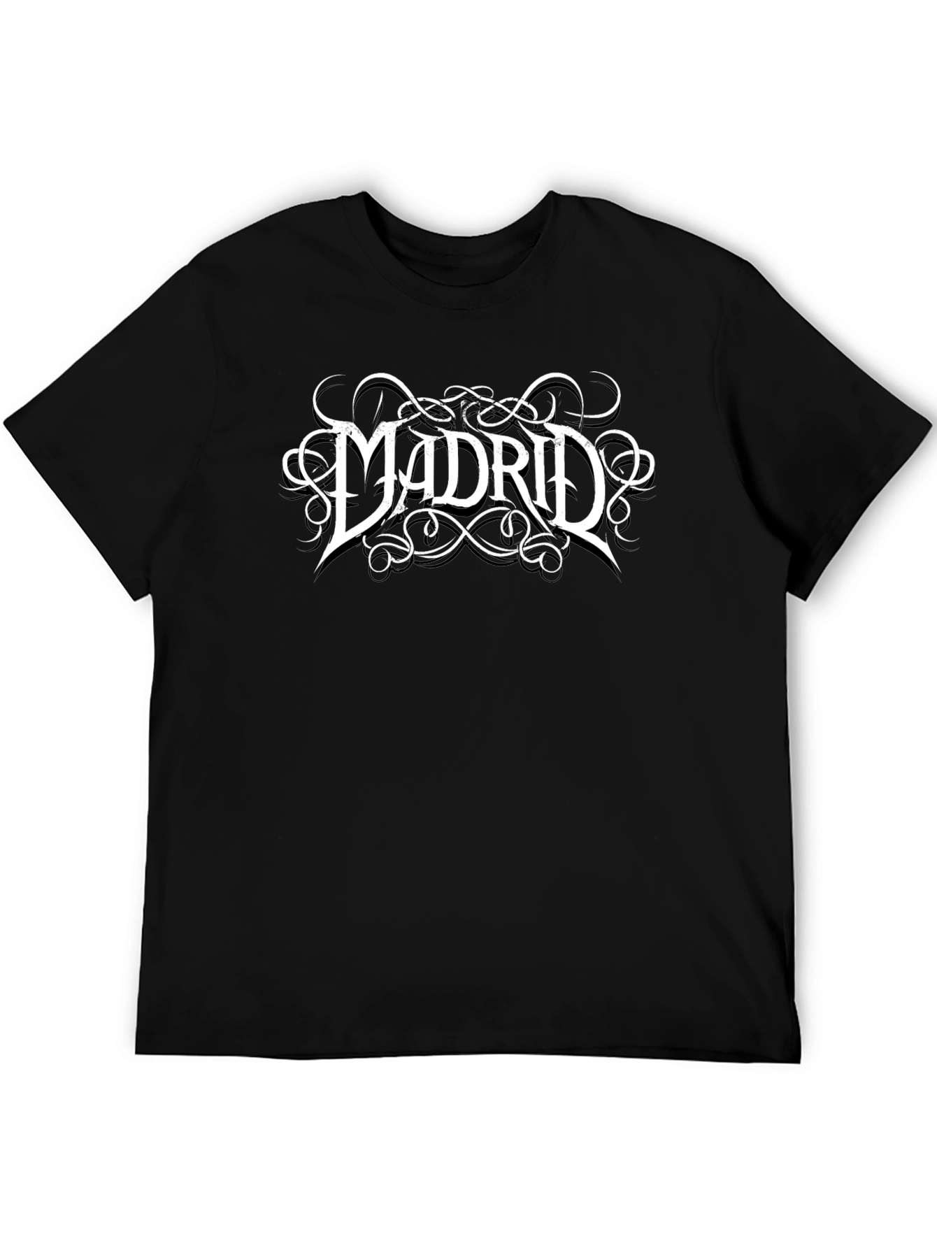 Madrid Graphic Tee - Classic Style Black T-Shirt