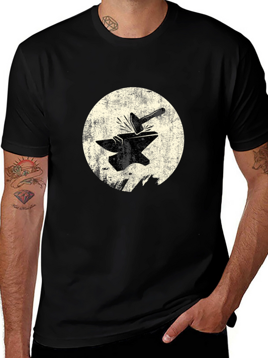 Blacksmith Anvil Hammer T-Shirt: Vintage Style