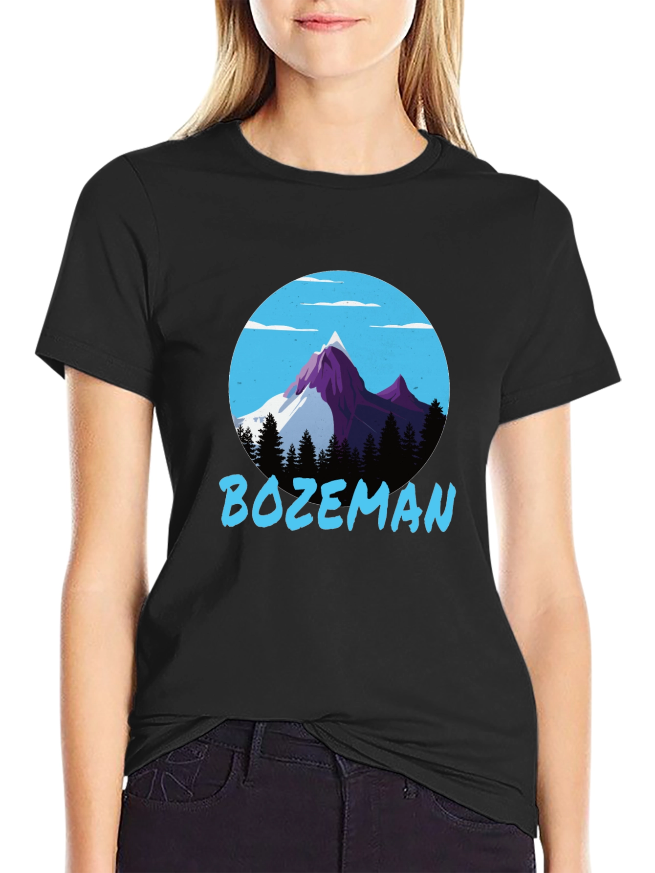 Bozeman Mountain Graphic Tee - Black